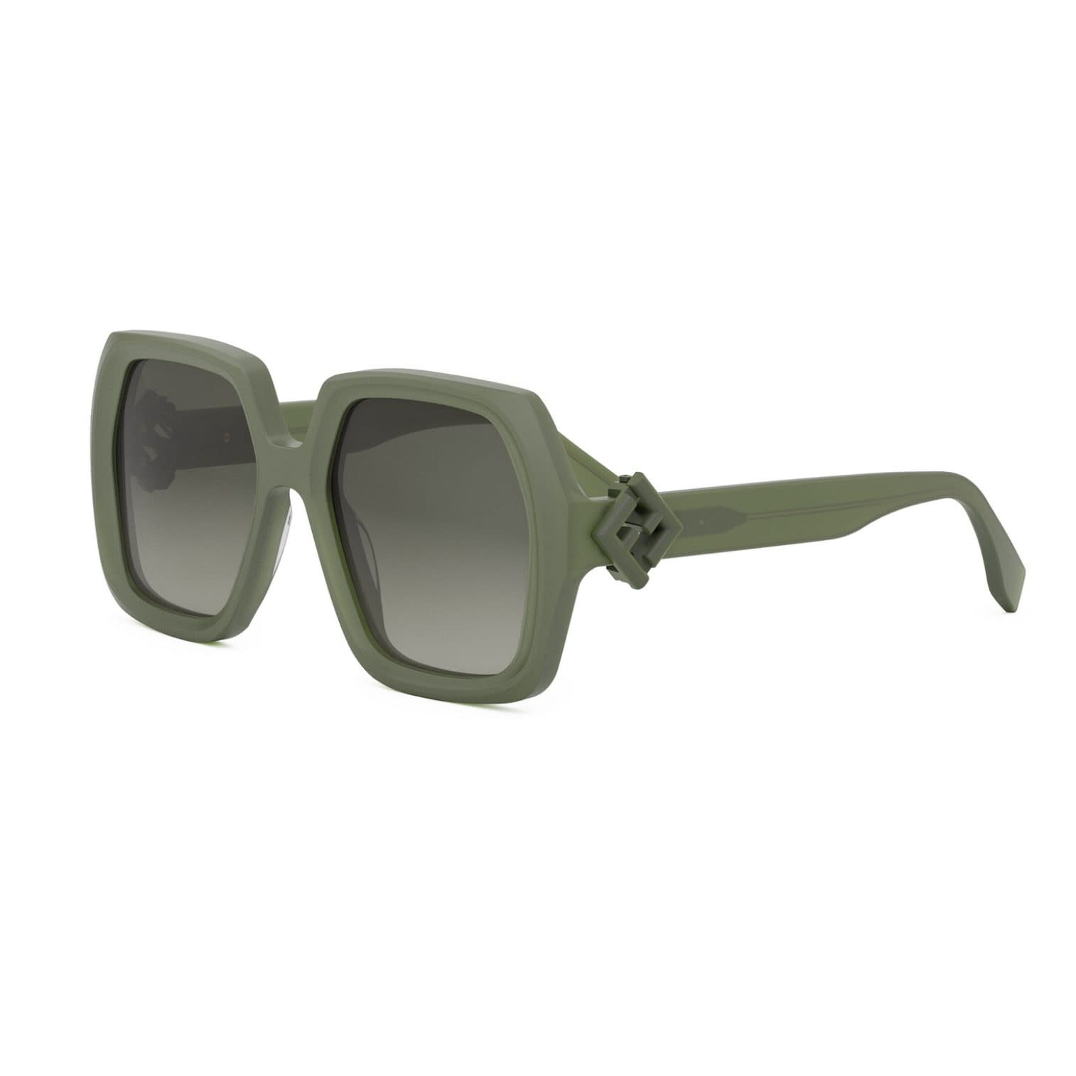 Shop Fendi Sunglasses In Verde/grigio