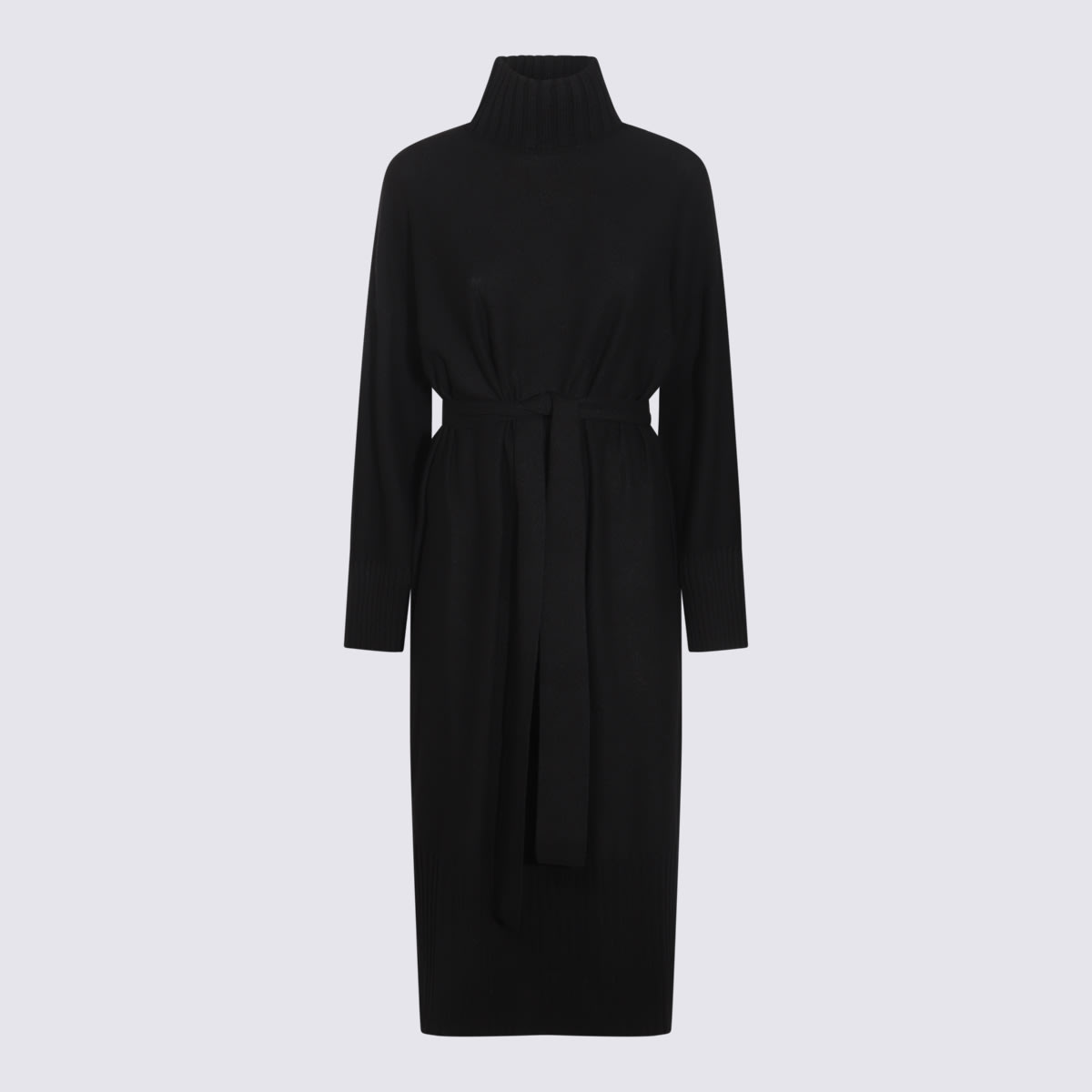 Shop Antonelli Black Wool Blend Dress