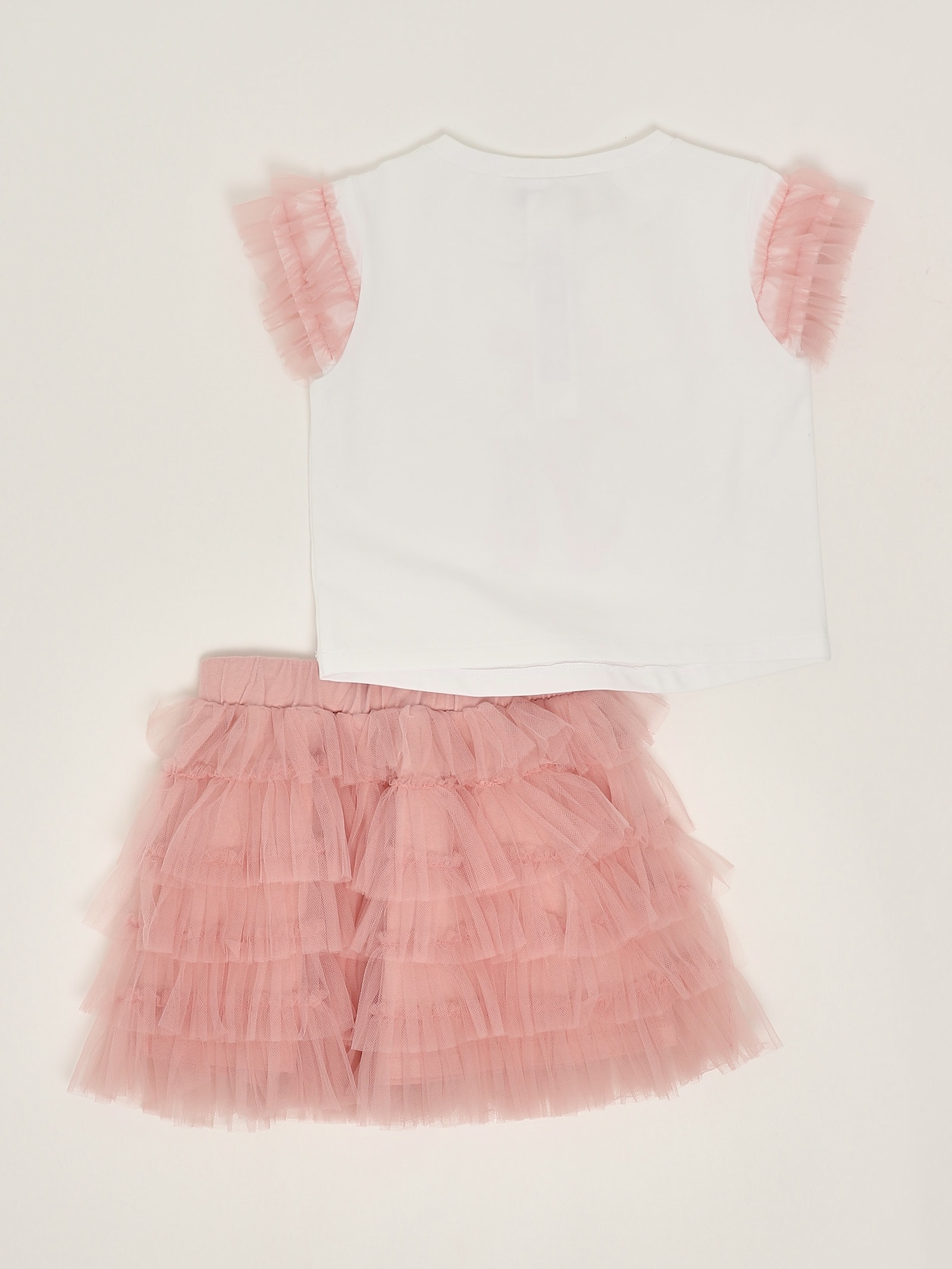 Twinset Ruffled Tulle Skirt Set In Multi
