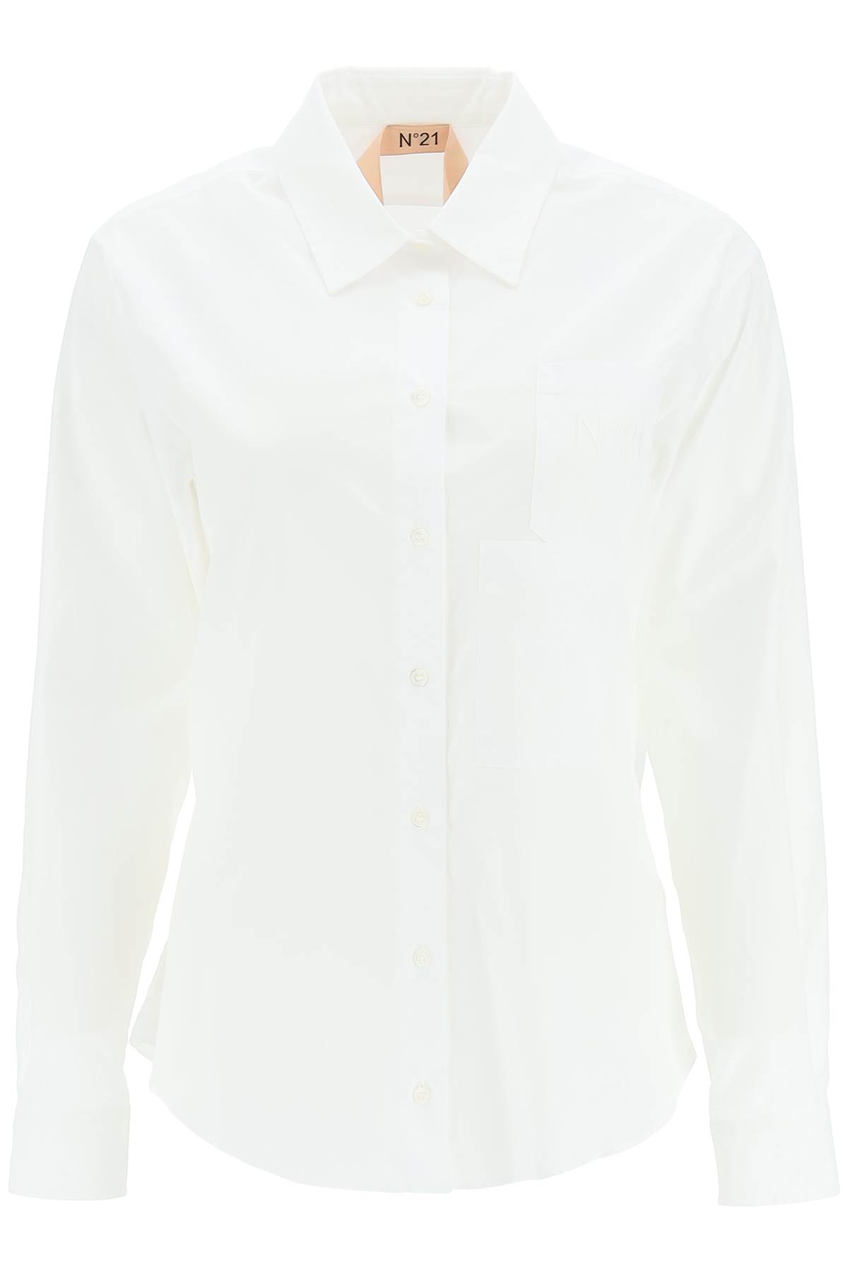 N°21 N.21 Logo Cotton Shirt  White Cotton In Bianco Ottico (white)