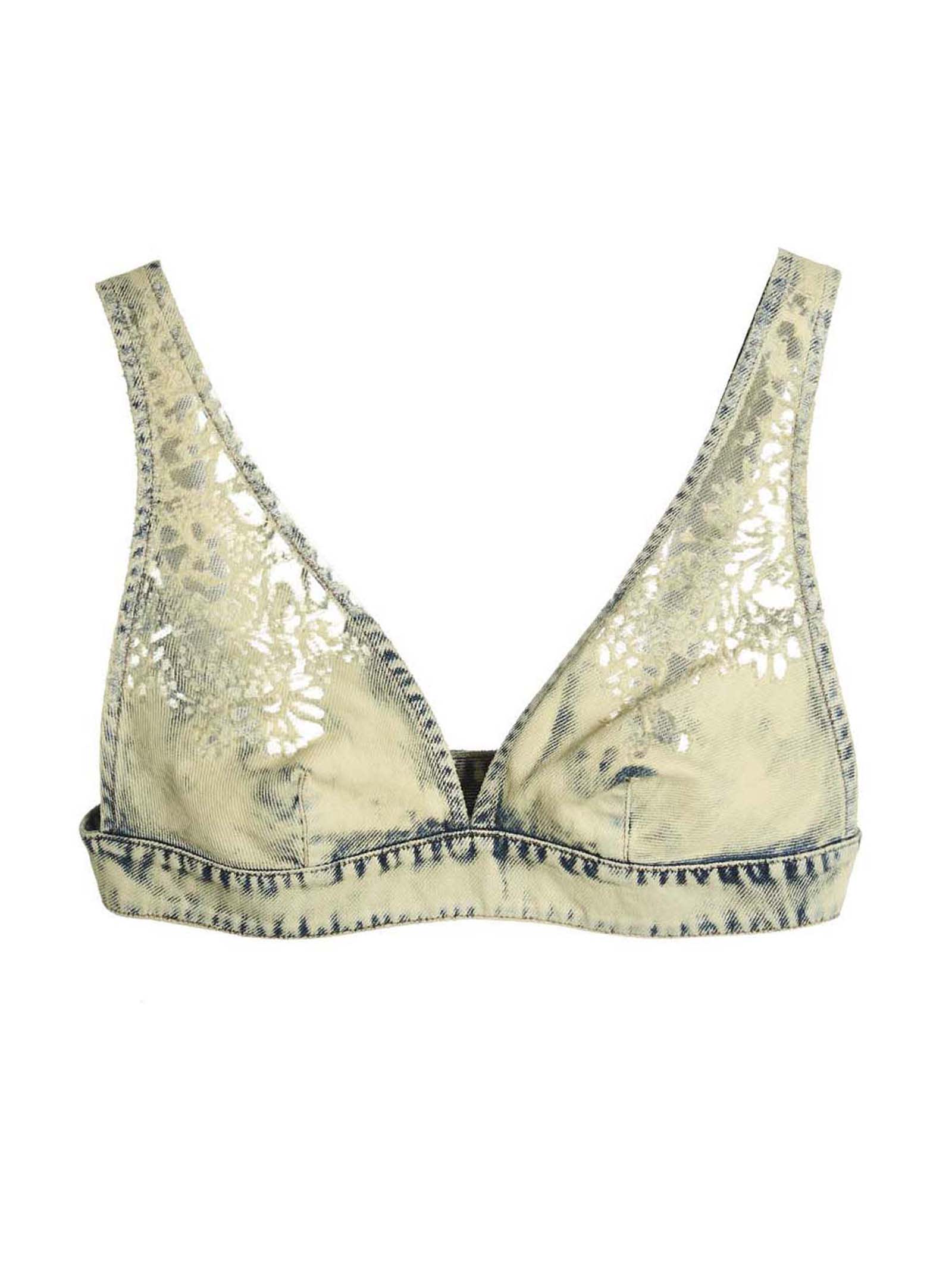 Diesel De-janys Crop Top In Light Blue