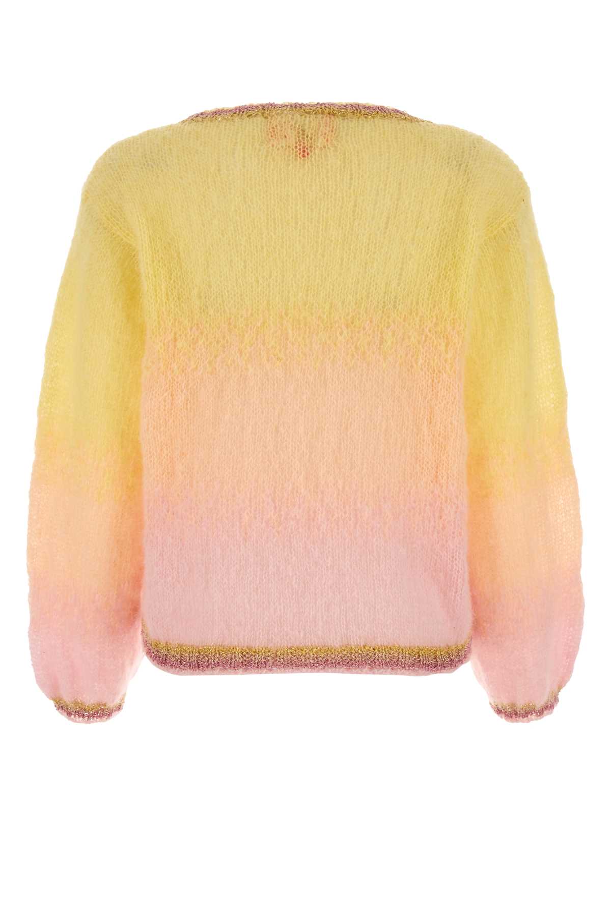 Shop Rose Carmine Multicolor Mohair Blend Sweater In Sorbet