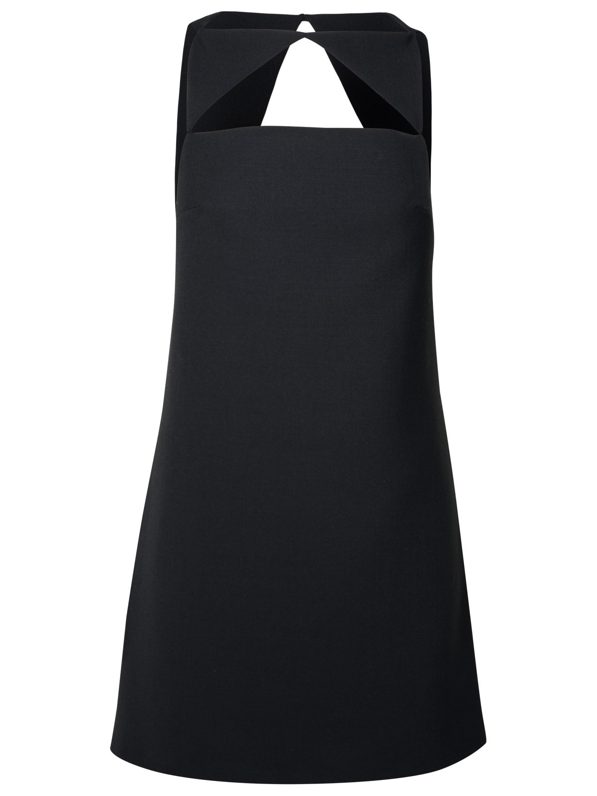 Versace Black Virgin Wool Blend Dress