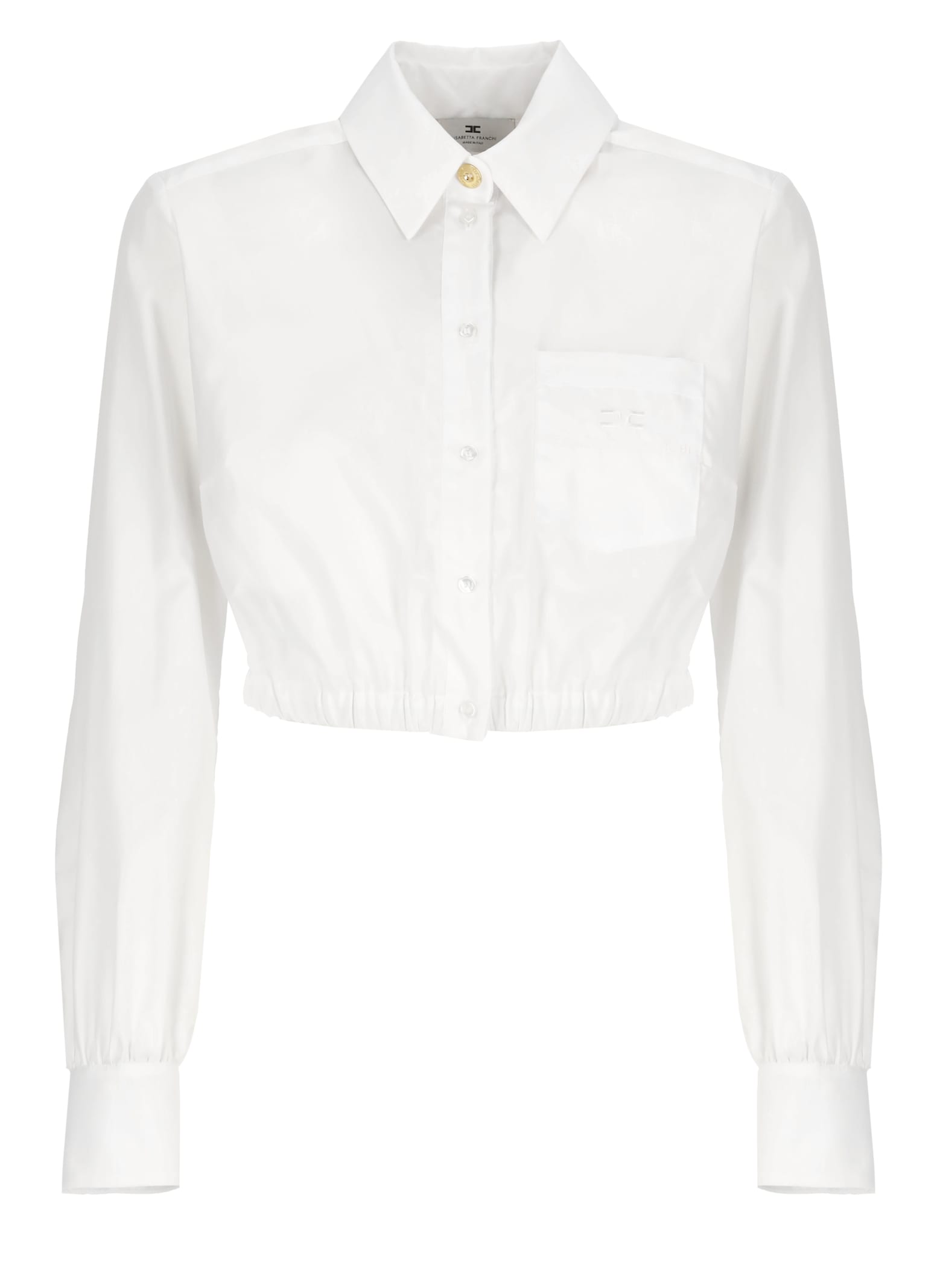 Elisabetta Franchi Cotton Cropped Shirt