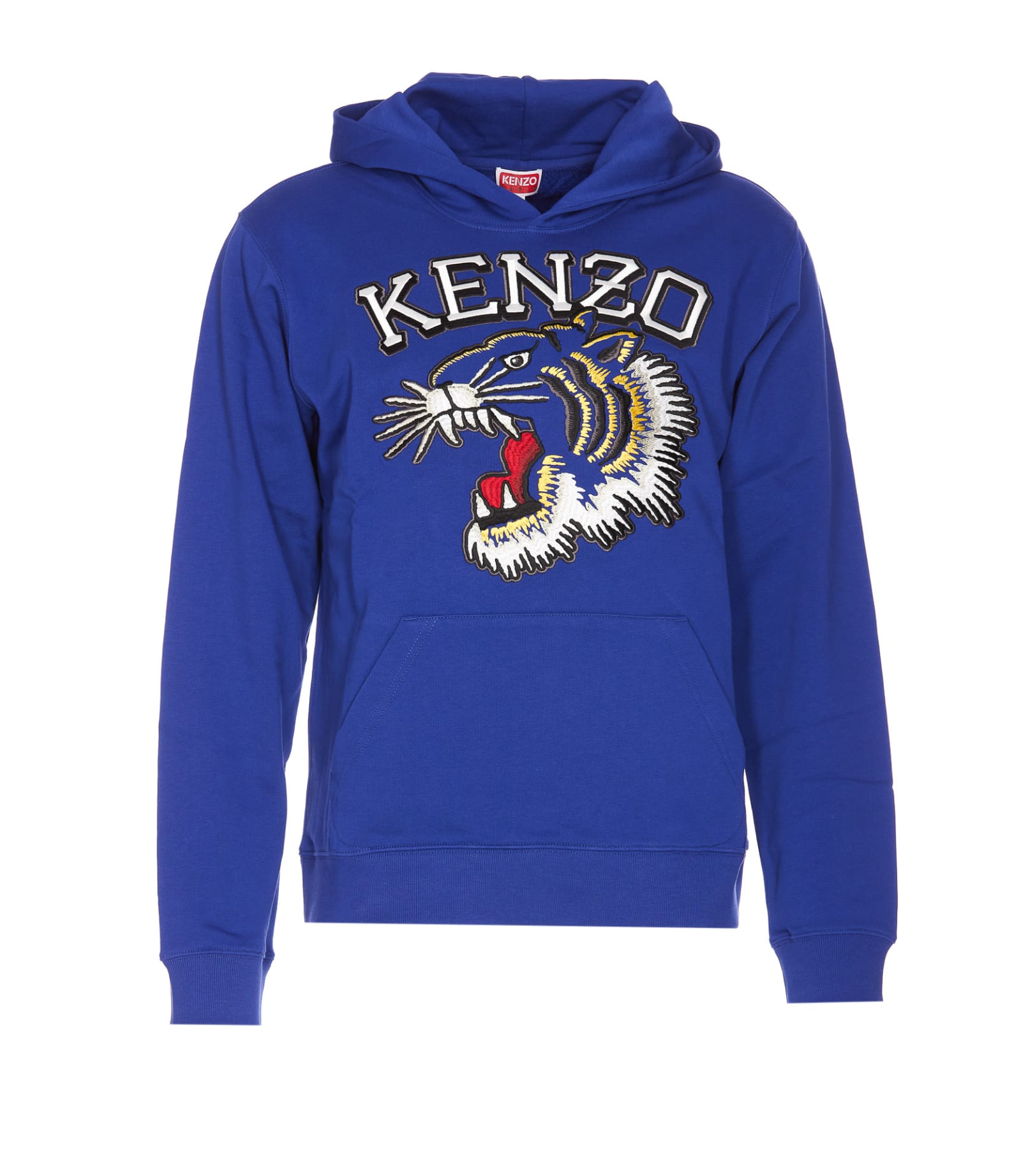 Shop Kenzo Tiger Varsity Hoodie In Blue