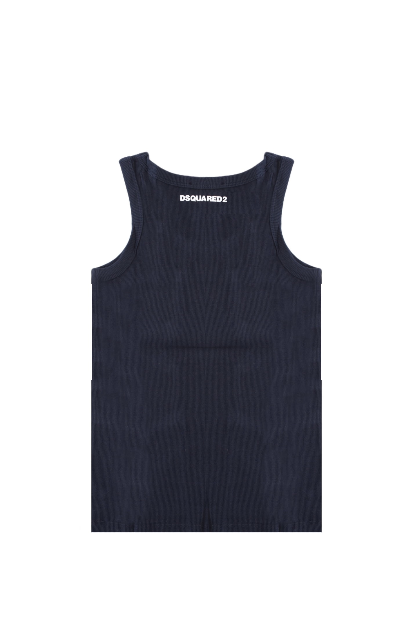 Shop Dsquared2 Cotton Tank Top In Blue