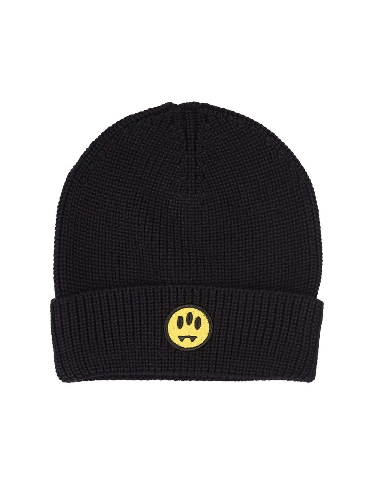 Black Ribbed Knitted Beanie