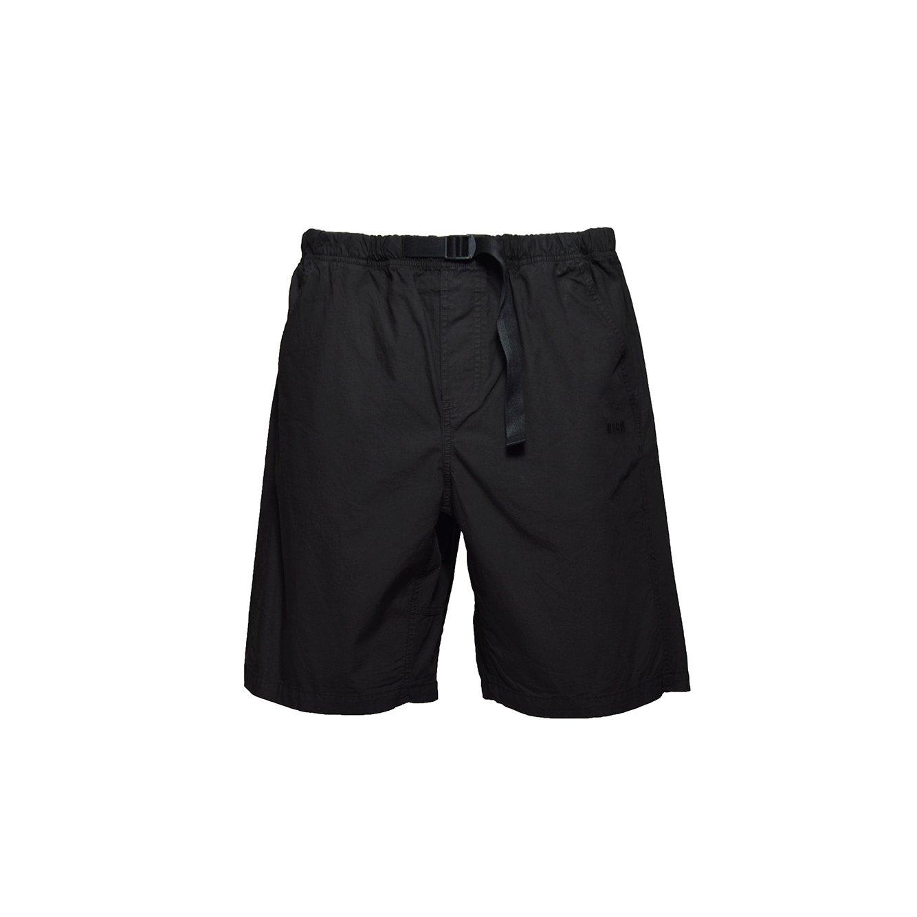 Shop Msgm Buckle-strap Fastened Thigh-length Shorts In Nero