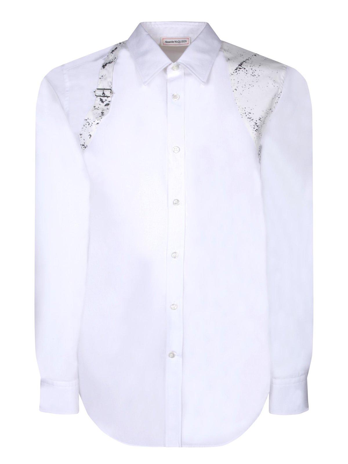 Shop Alexander Mcqueen Straight Hem Sleeved Shirt In White