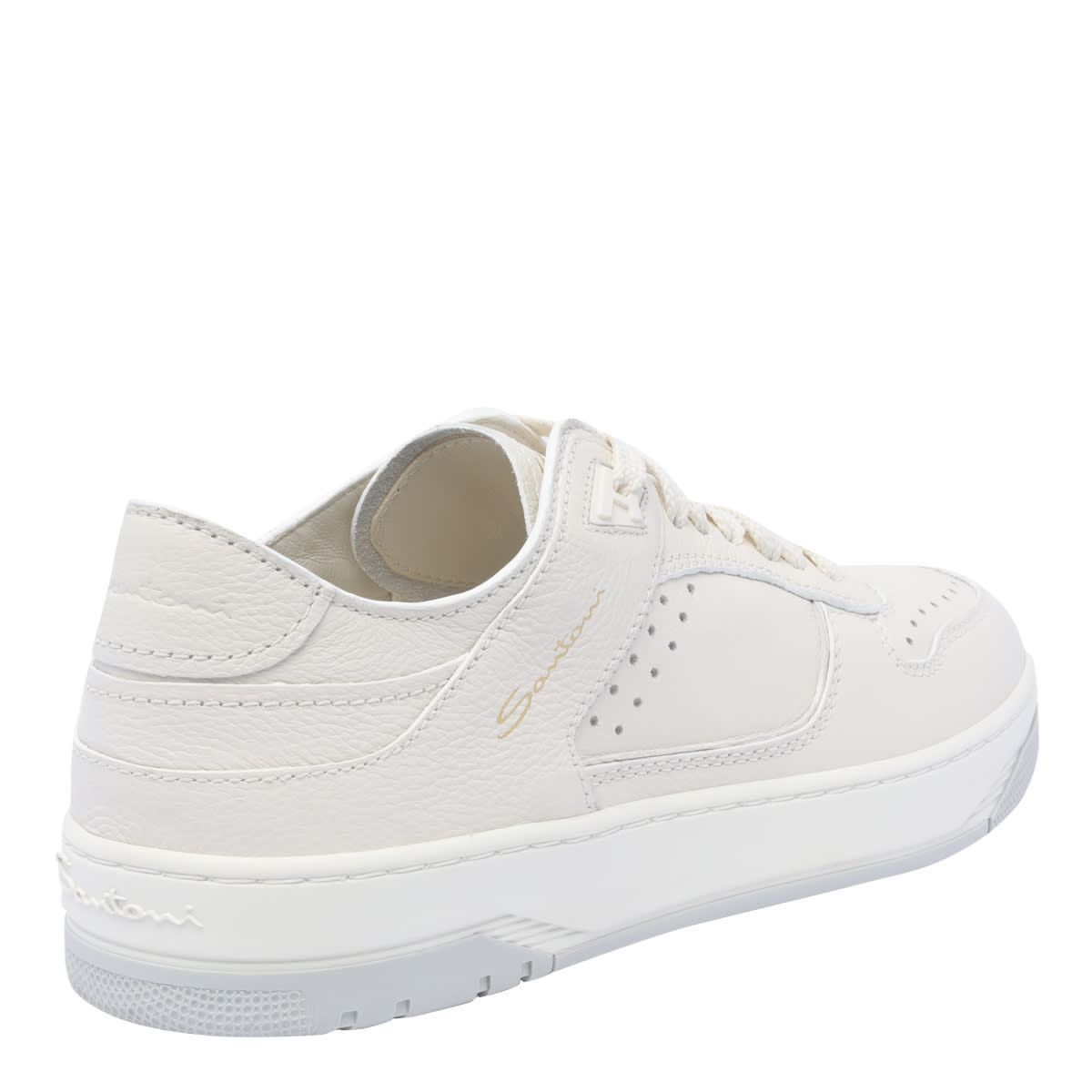 Shop Santoni Sneak-air Sneakers In White