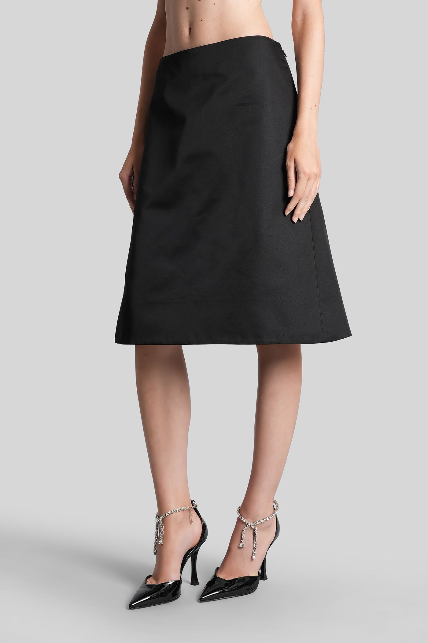 Alexander Mcqueen Skirt In Black Polyester In Black