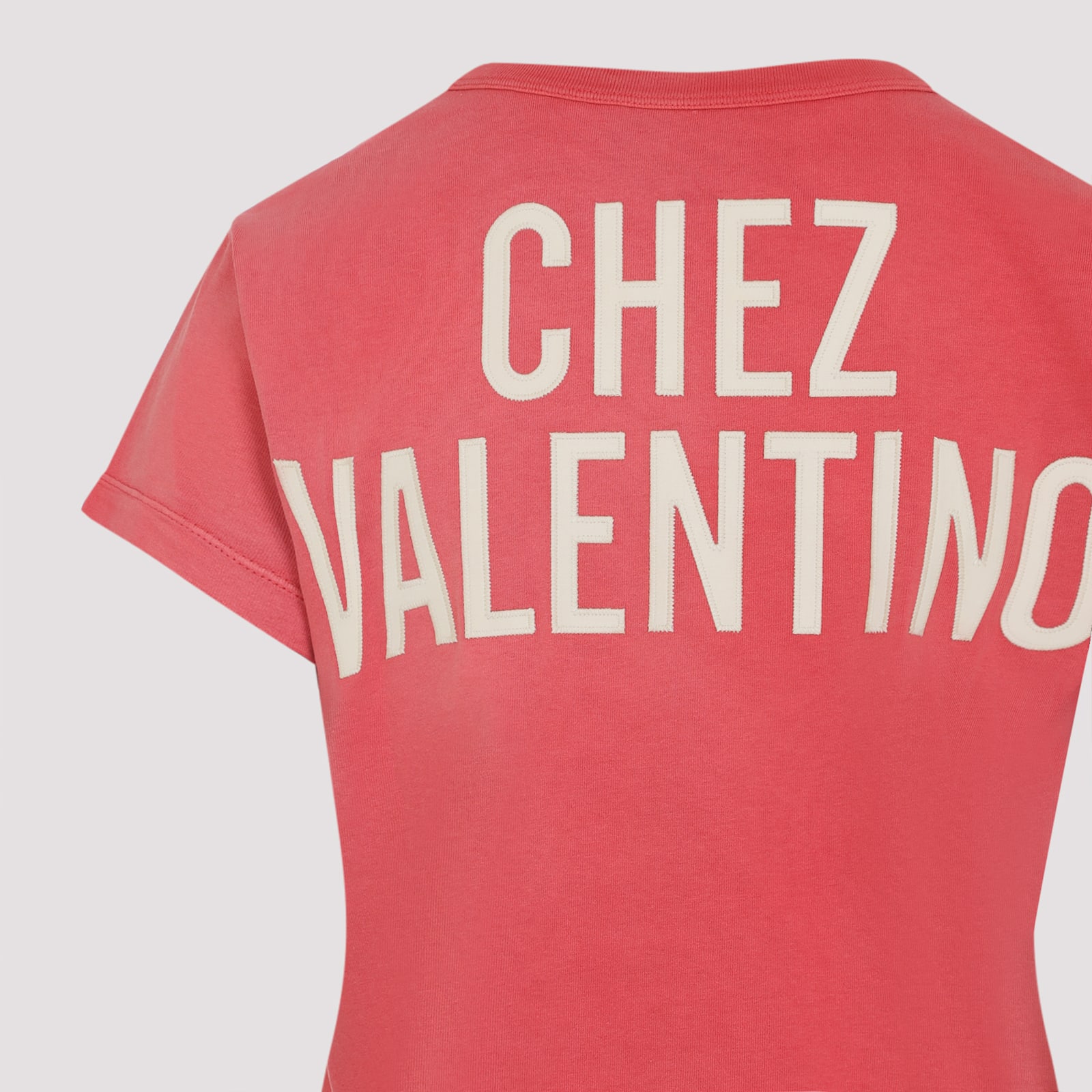 Valentino Paris Graphic Print Crew Neck T-shirt In Red