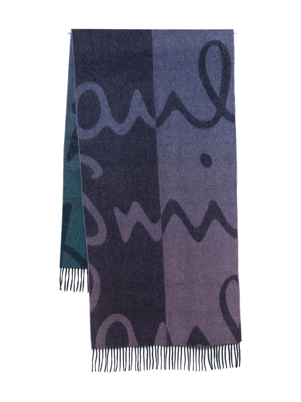 Paul Smith Wool And Cashmere Scarf In Blue