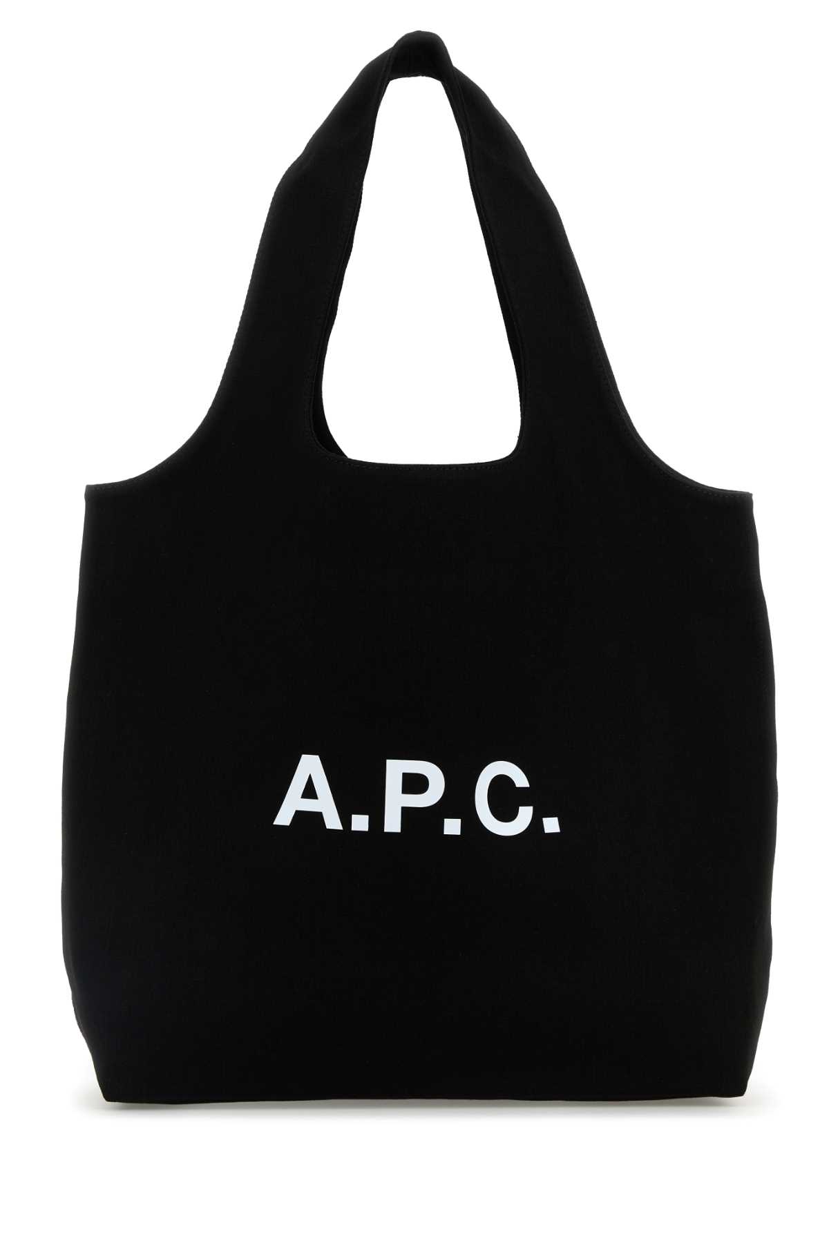 A. P.C. Black Canvas Ninon Shopping Bag