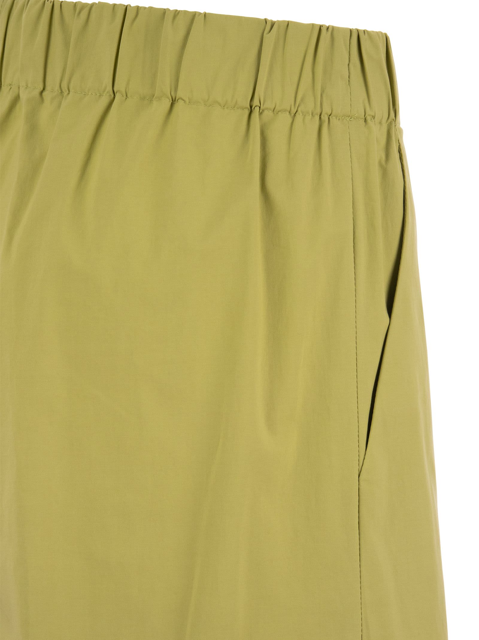 Shop Antonelli Papaya - Loose Cotton Trousers In Green