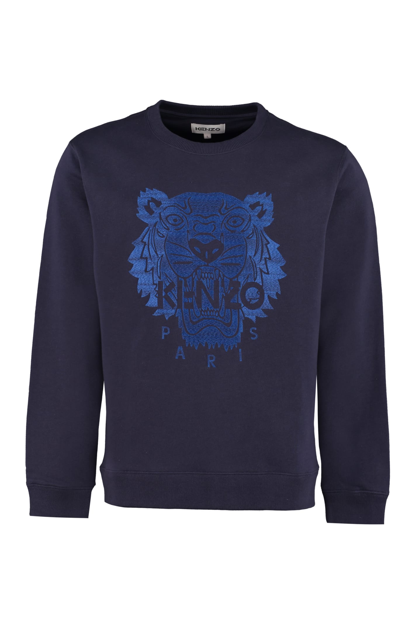 Kenzo Embroidered Cotton Crew-neck Sweatshirt