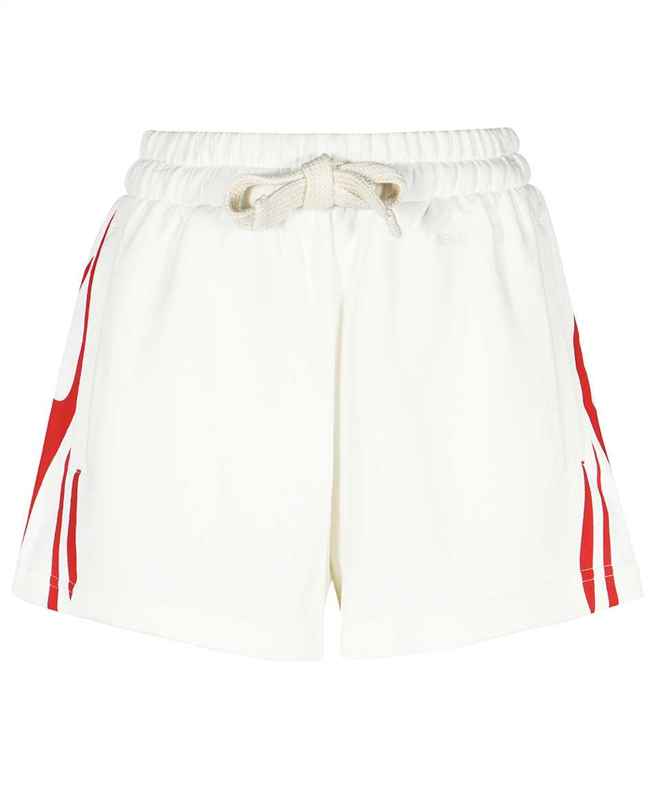 Vision Of Super Flame-print Elasticated-waistband Shorts In White