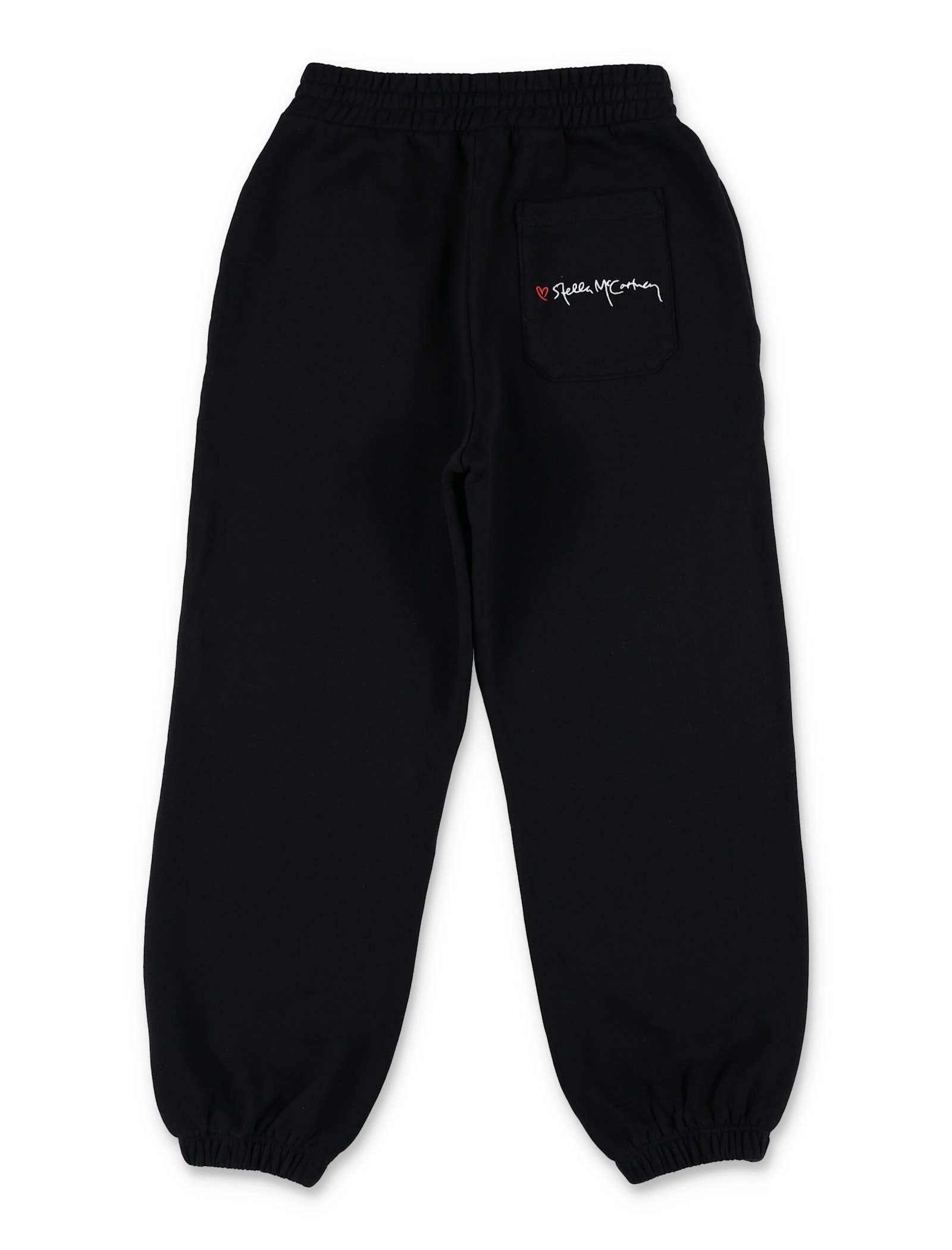 Stella Mccartney Kids Embroidered-logo Sweatpants In Black