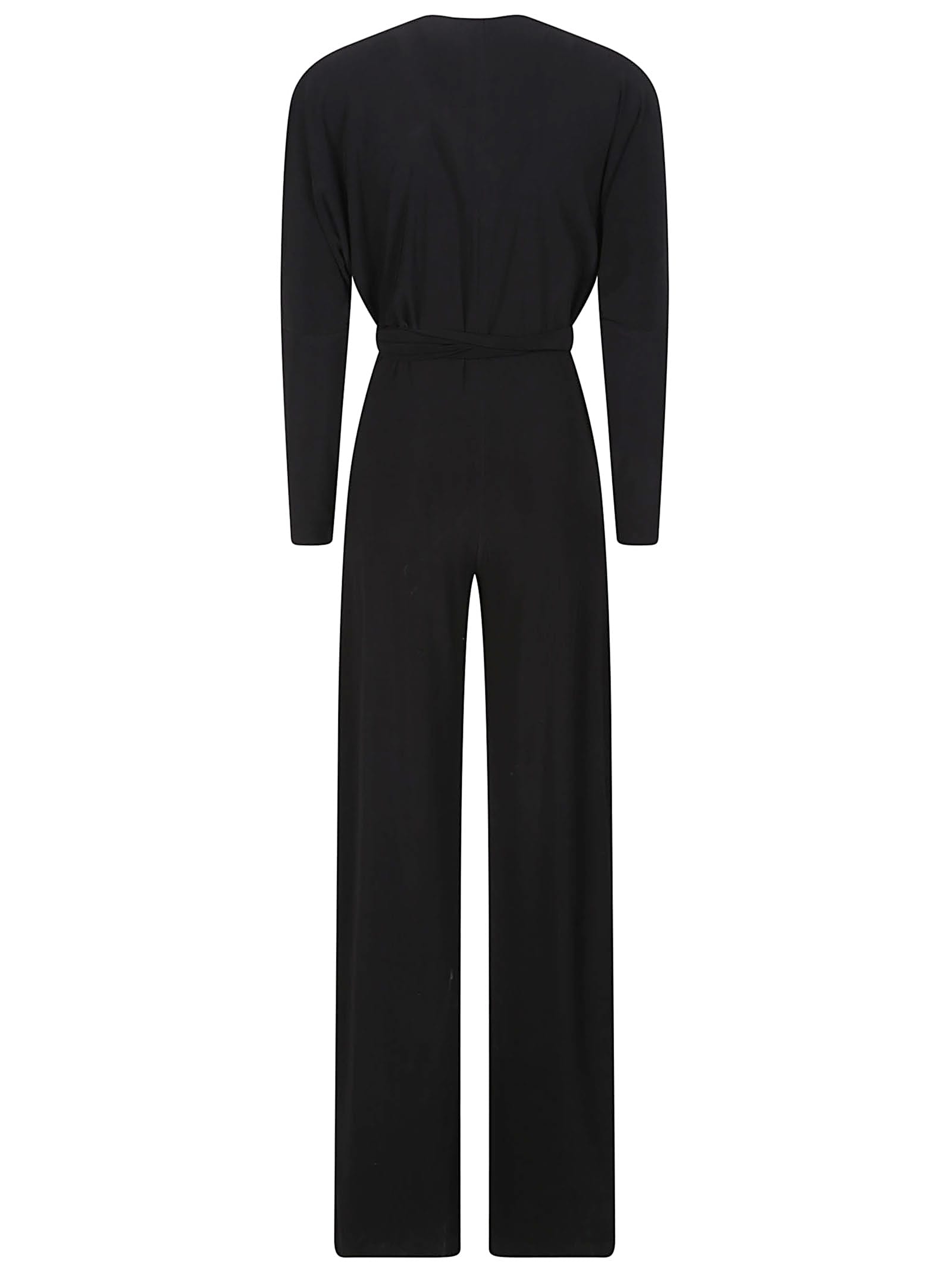 Shop Norma Kamali Dolman Wrap Jumpsuit In Black