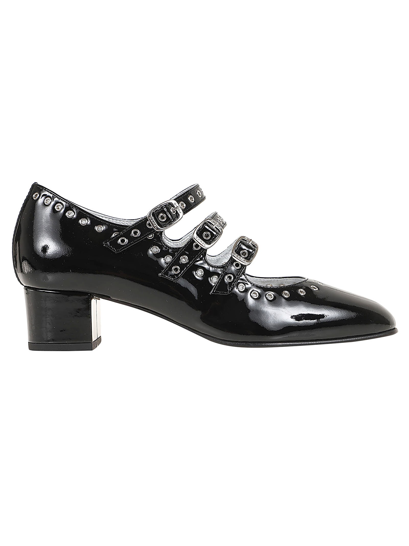 Shop Carel Black Patent Eyelet Leather Mary Jane