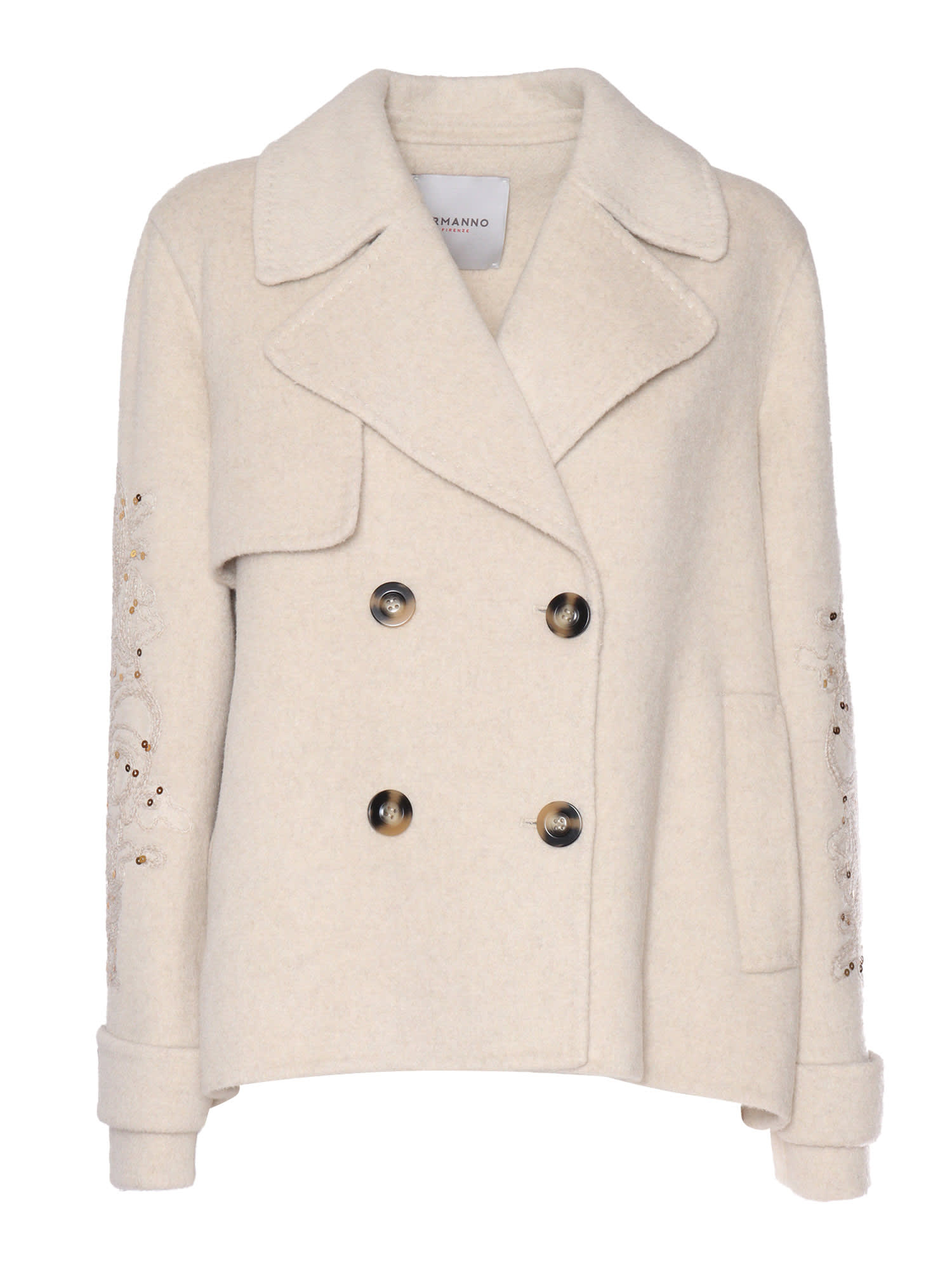 Shop Ermanno Ermanno Scervino Coat In Yellow