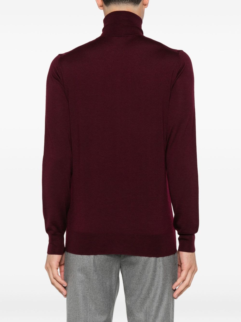 Paolo Pecora Wool Turtleneck Sweater In Red