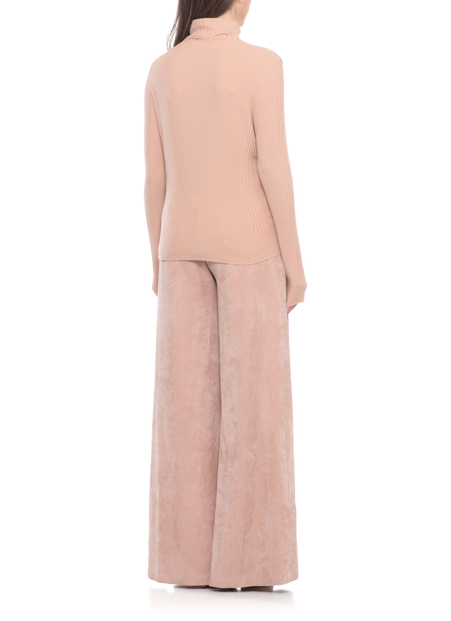 D Exterior Sweater With Paillettes In Pink