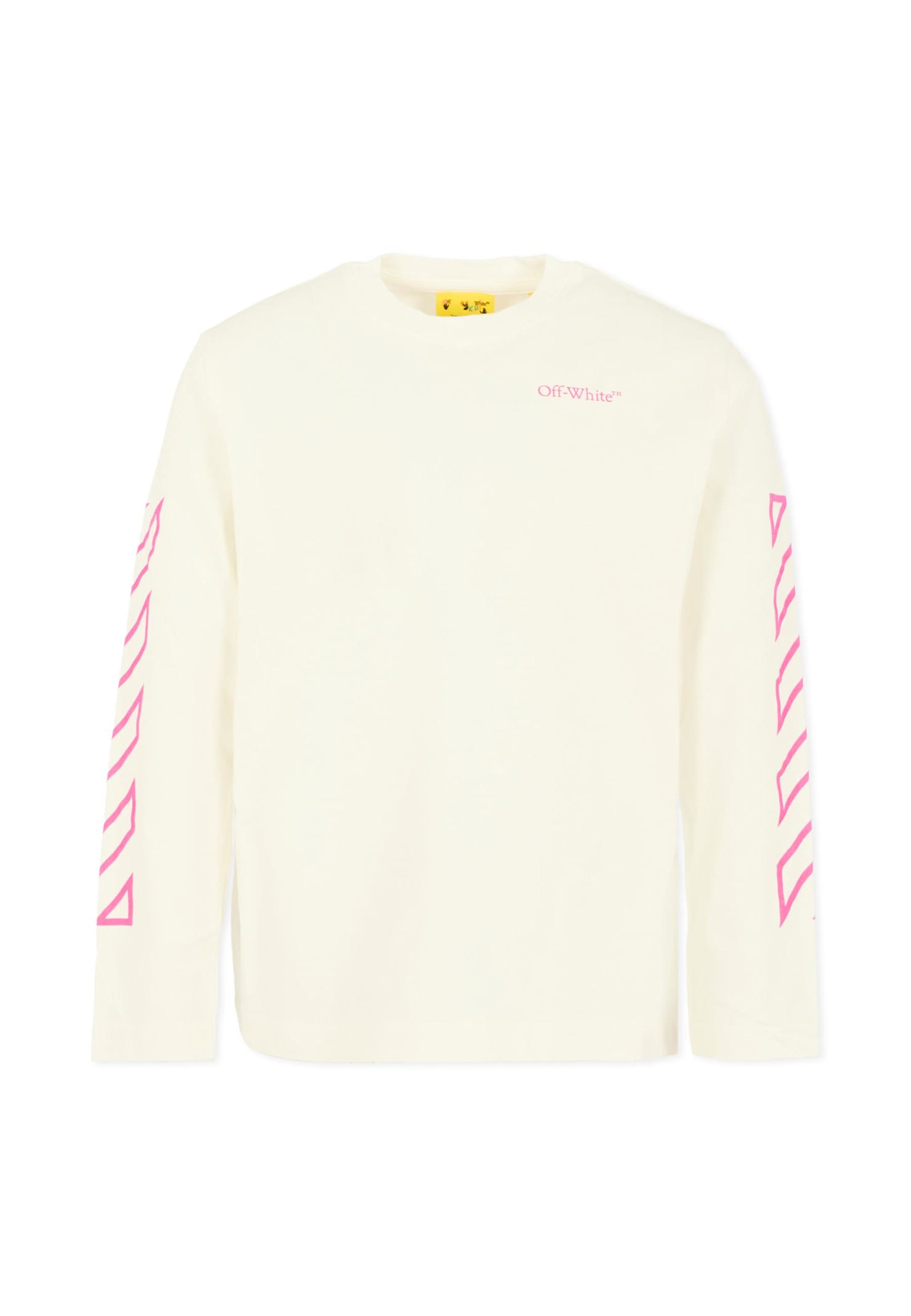 Off-white Ivory T-shirt For Girl With Arrow In White