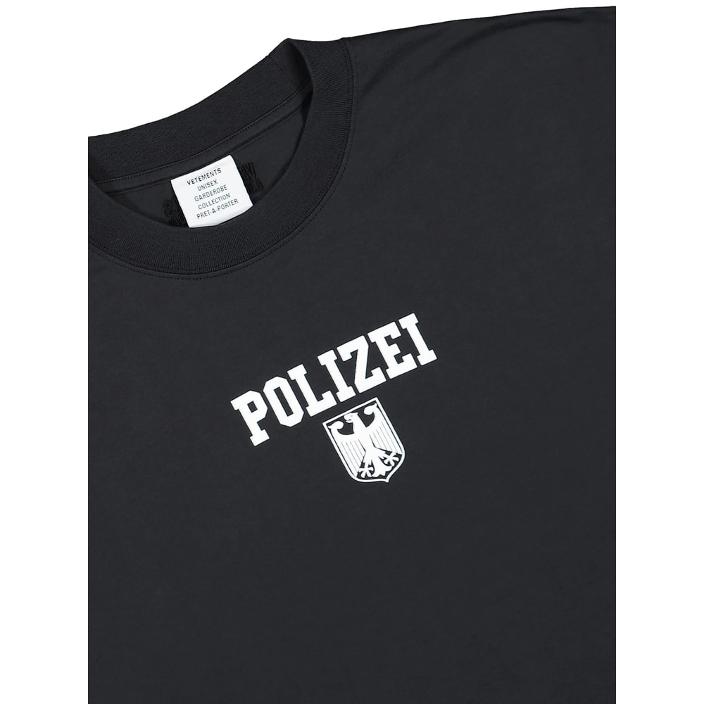 Vetements Polizei Eagle-emblem T-shirt In Black