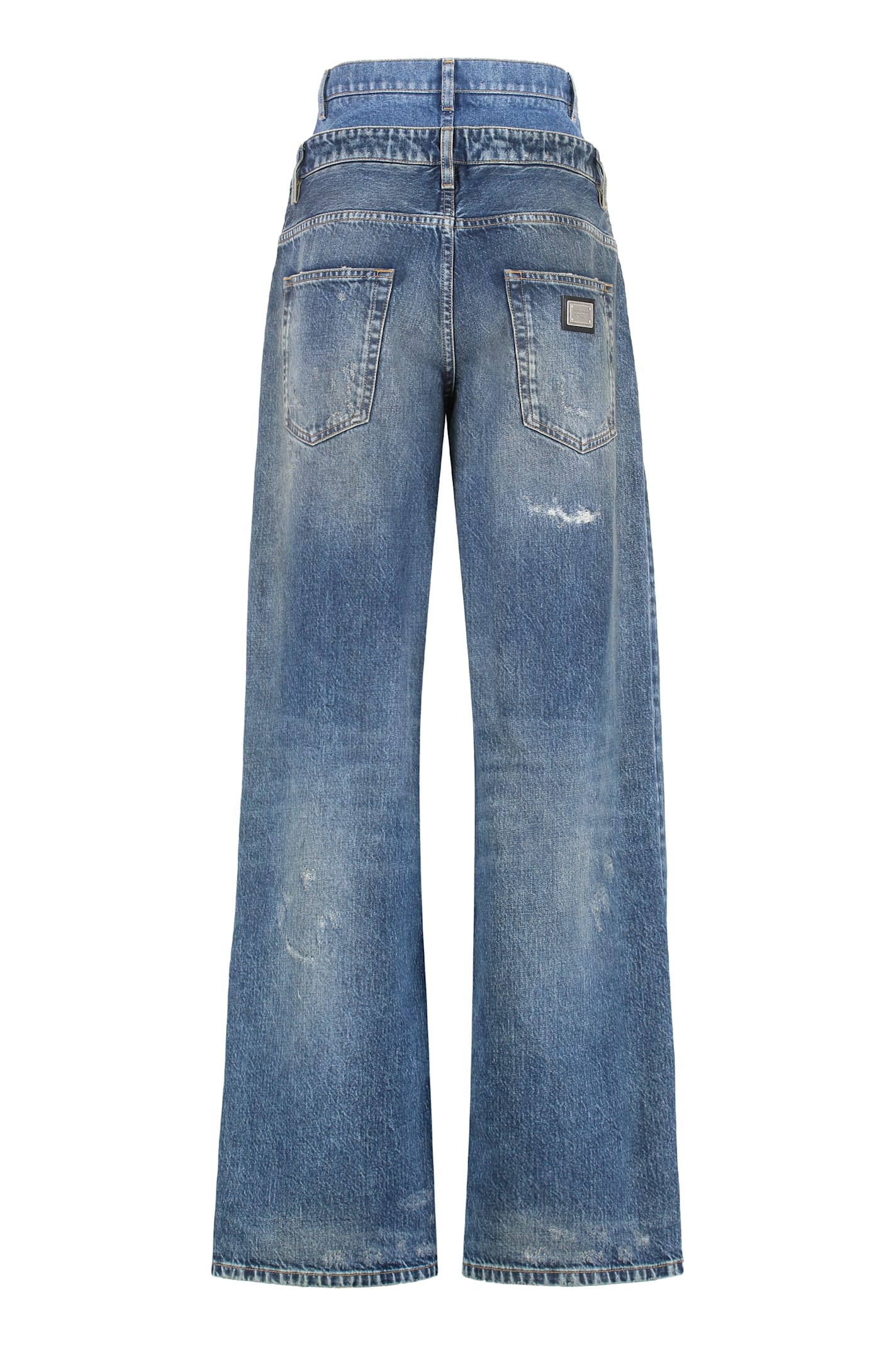 Dolce & Gabbana Wide-leg Jeans With 5 Pockets In Blue