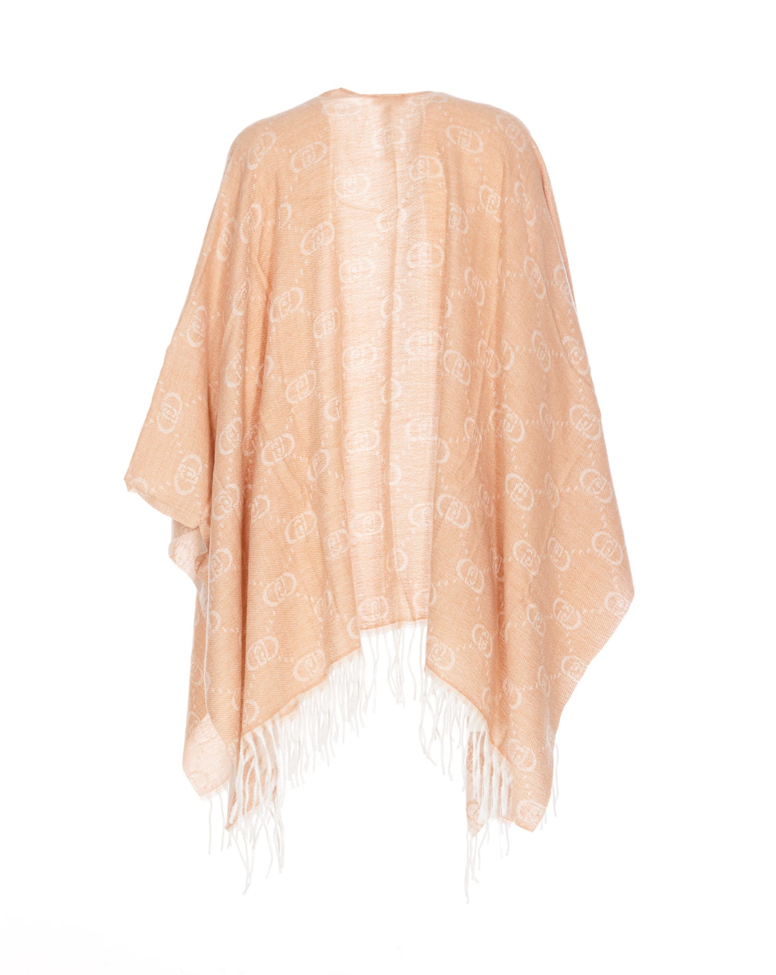 Shop Liu •jo Logo Poncho In Pink