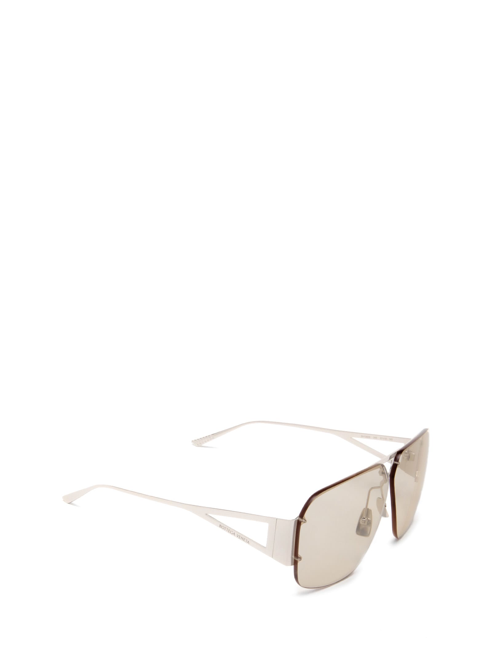 Shop Bottega Veneta Bv1065s Silver Sunglasses