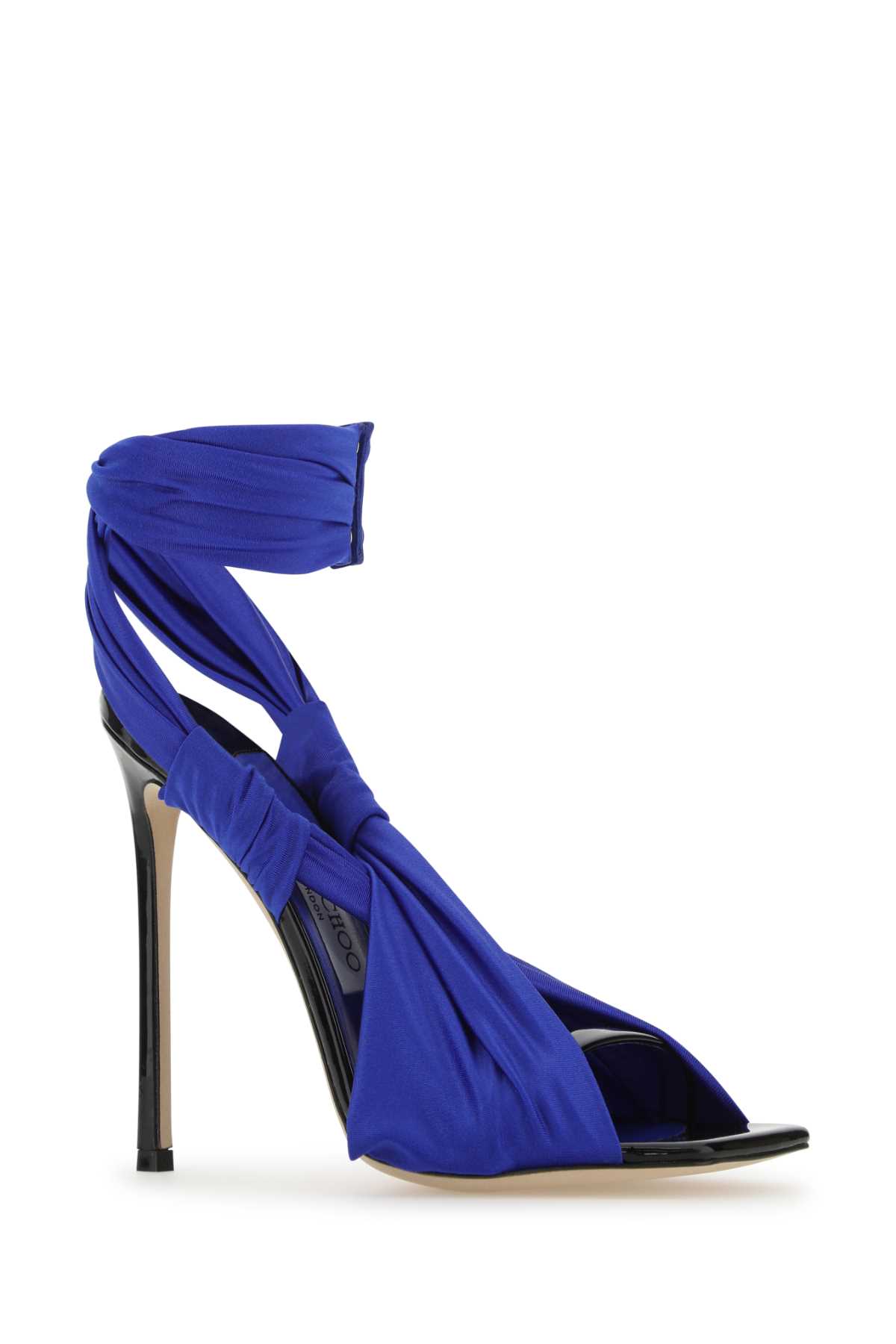 Jimmy Choo Electric Blue Jersey Neoma 110 Sandals In Ultraviolet