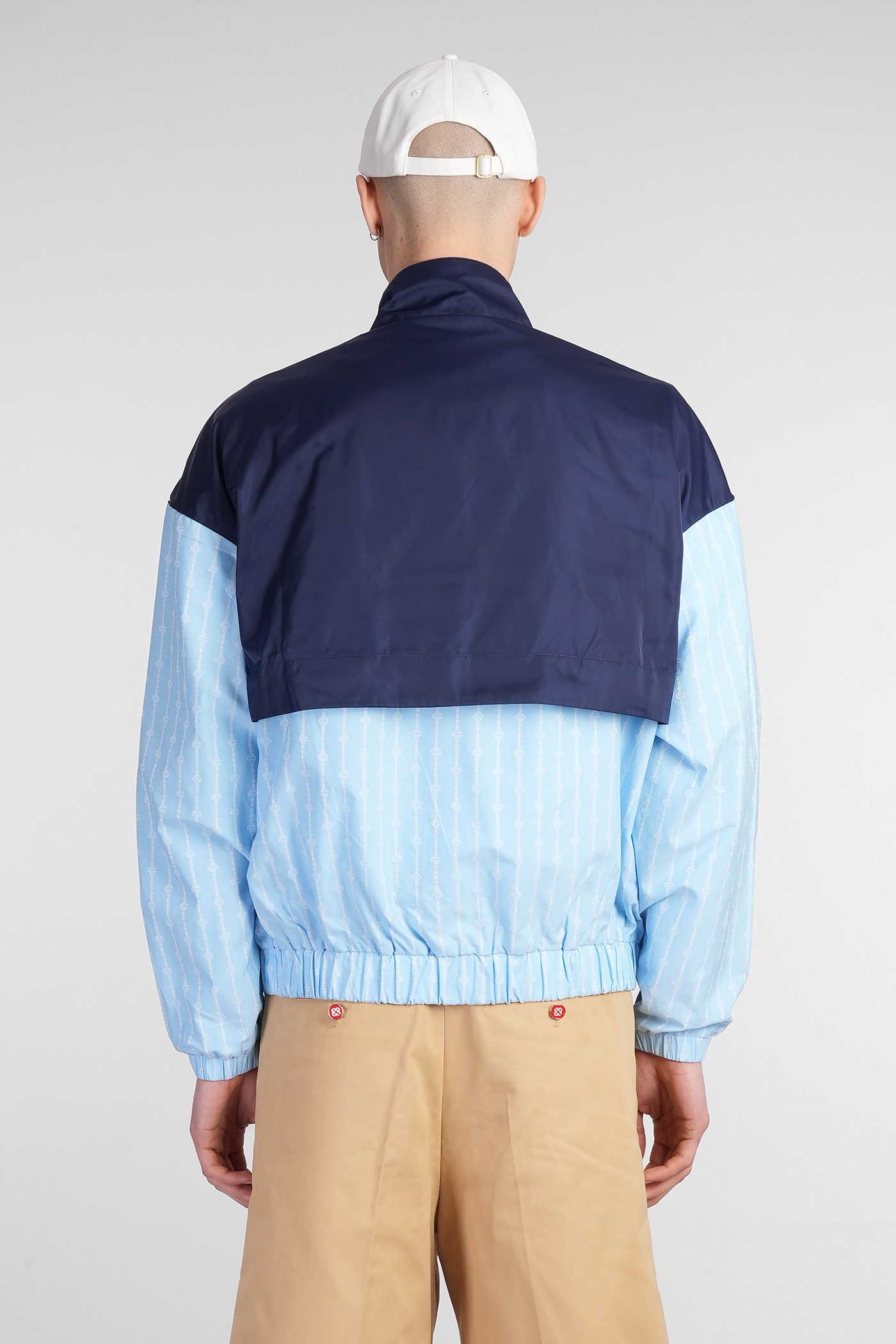 Casablanca Pinstripe Laurel Zip-up Track Jacket