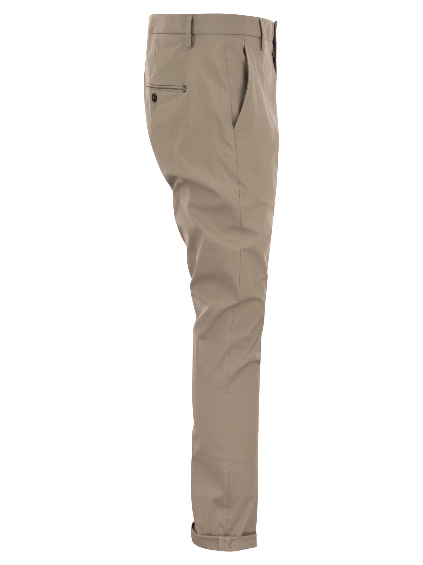 Shop Dondup Gaubert - Slim-fit Gabardine Trousers In C