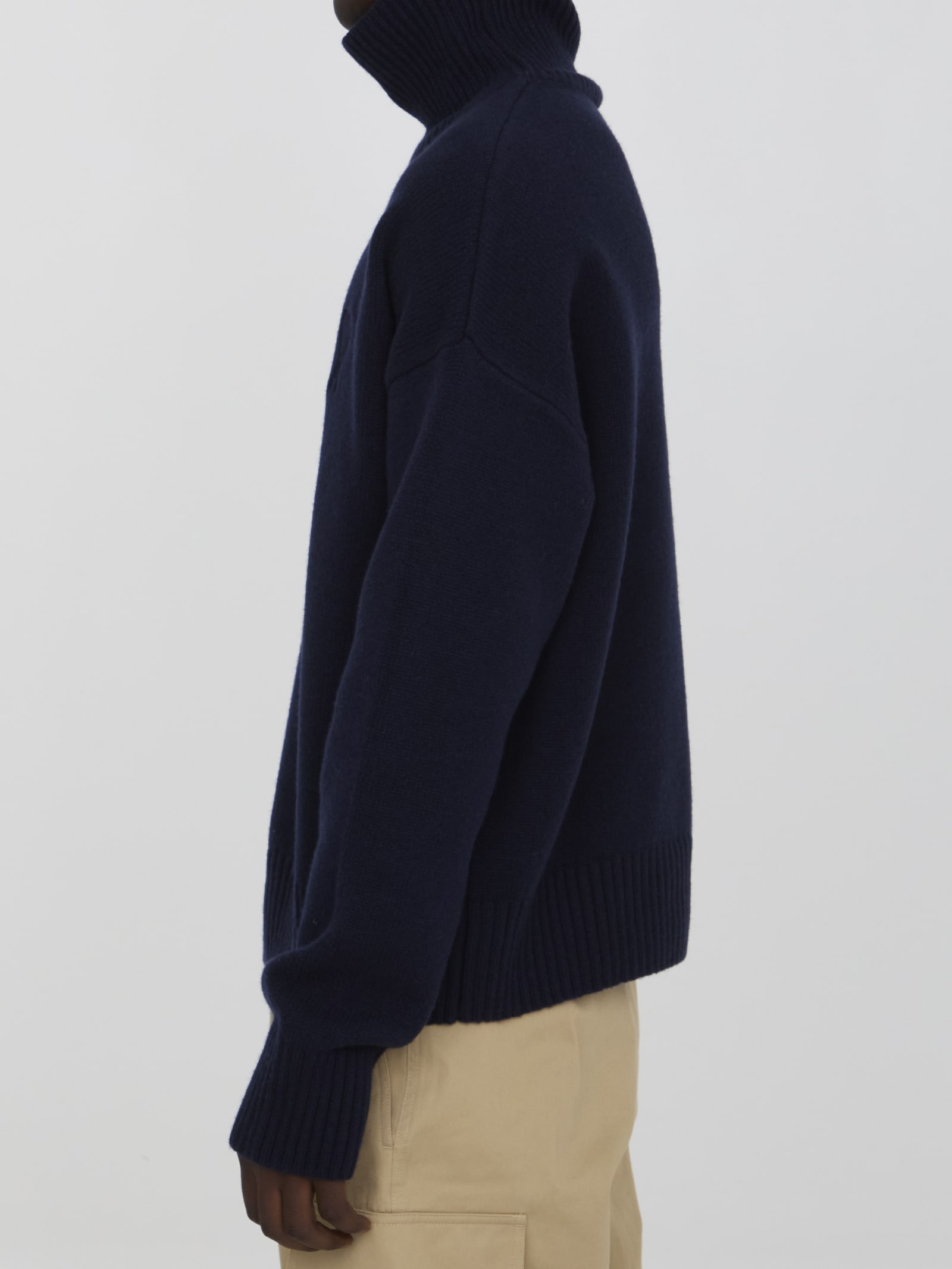 Shop Ami Alexandre Mattiussi Ami De Coeur Sweater In Blue