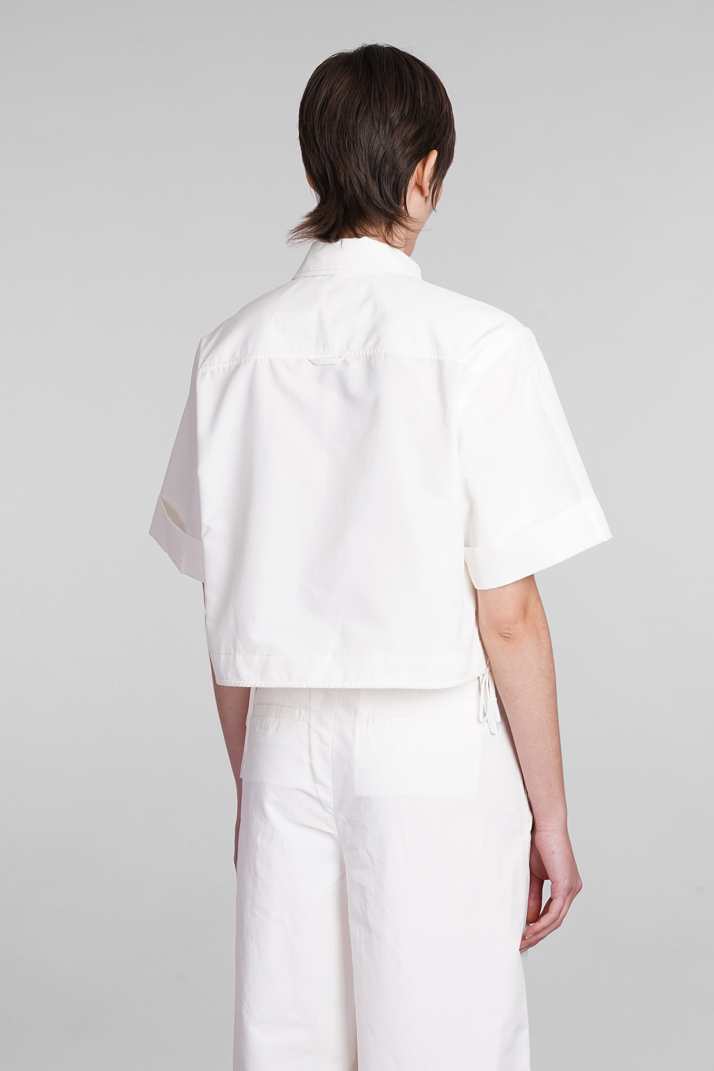 Shop Simkhai Ryett Shirt In White Cotton