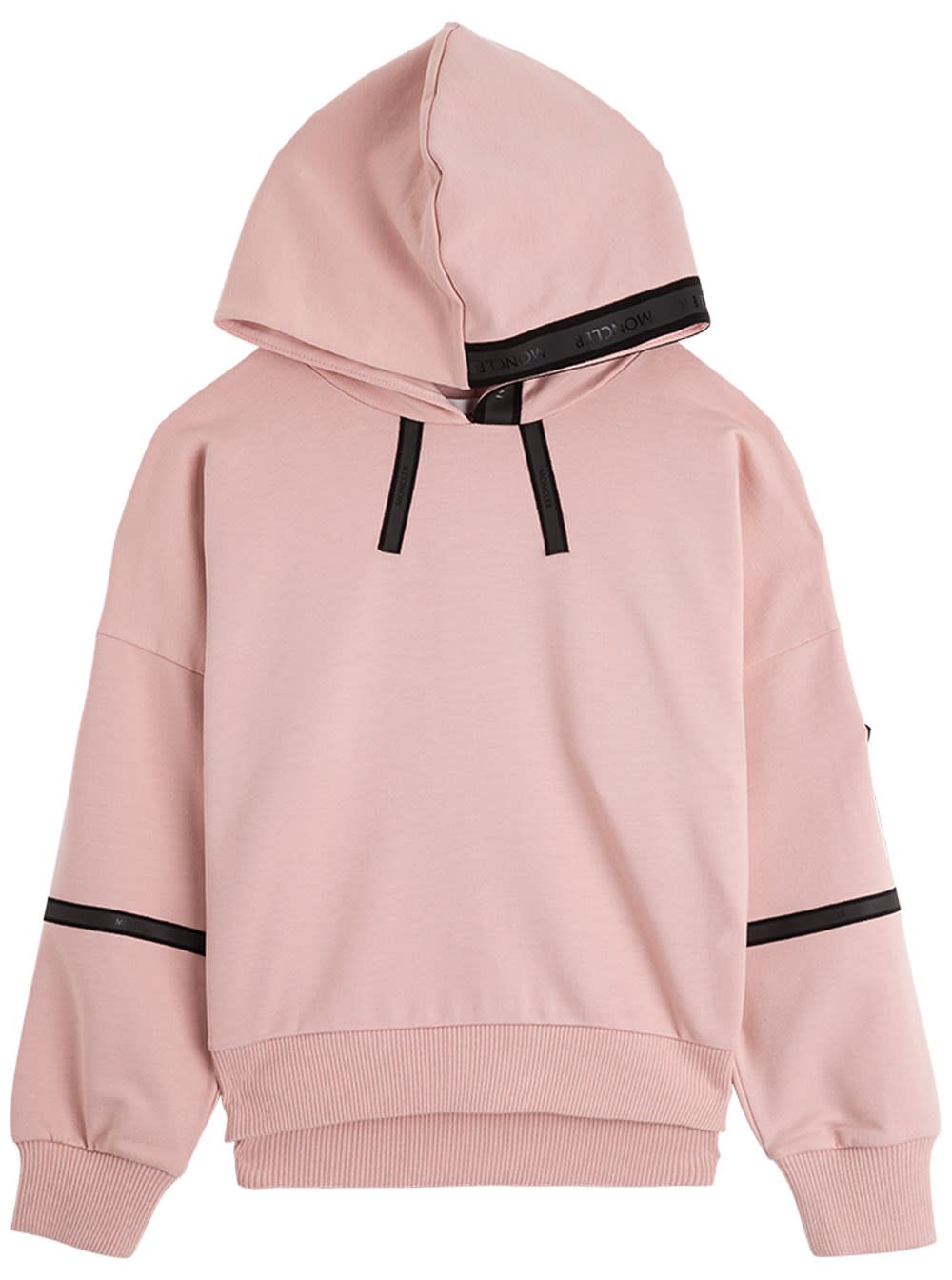 Moncler Pink Cotton Hoodie With Logo