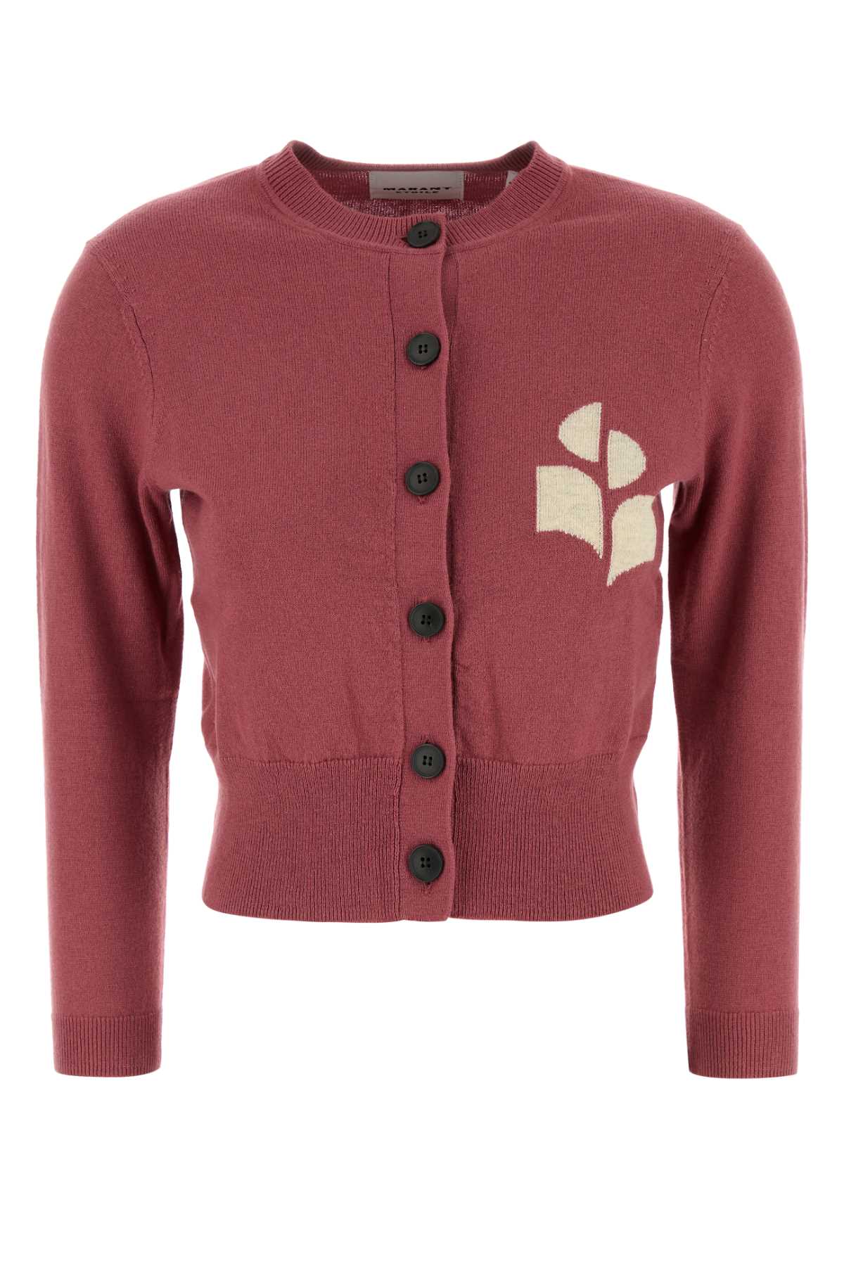 Marant Étoile Dark Pink Cotton Blend Newton Cardigan