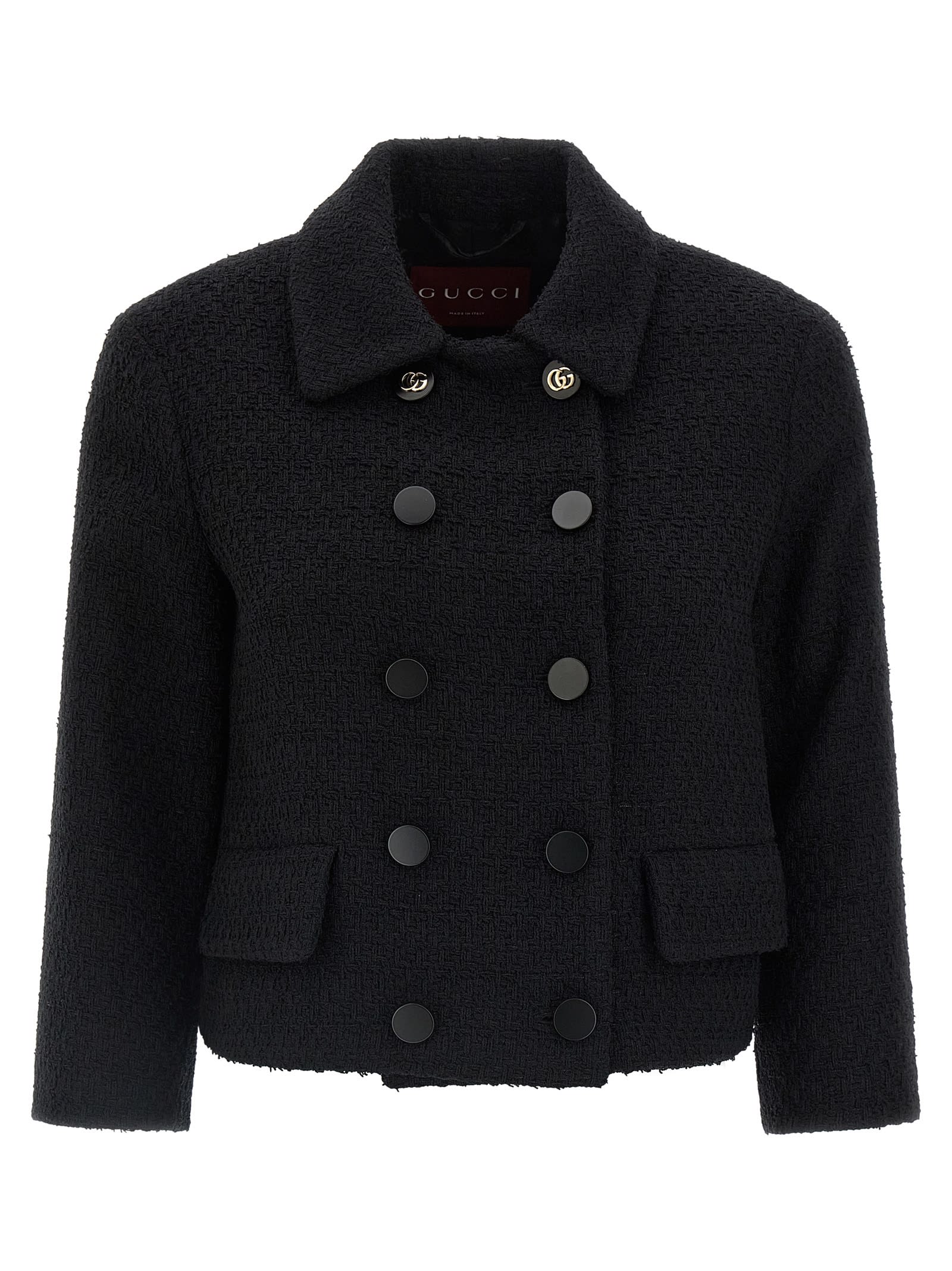 Gucci Bouclé Wool Blazer In Black