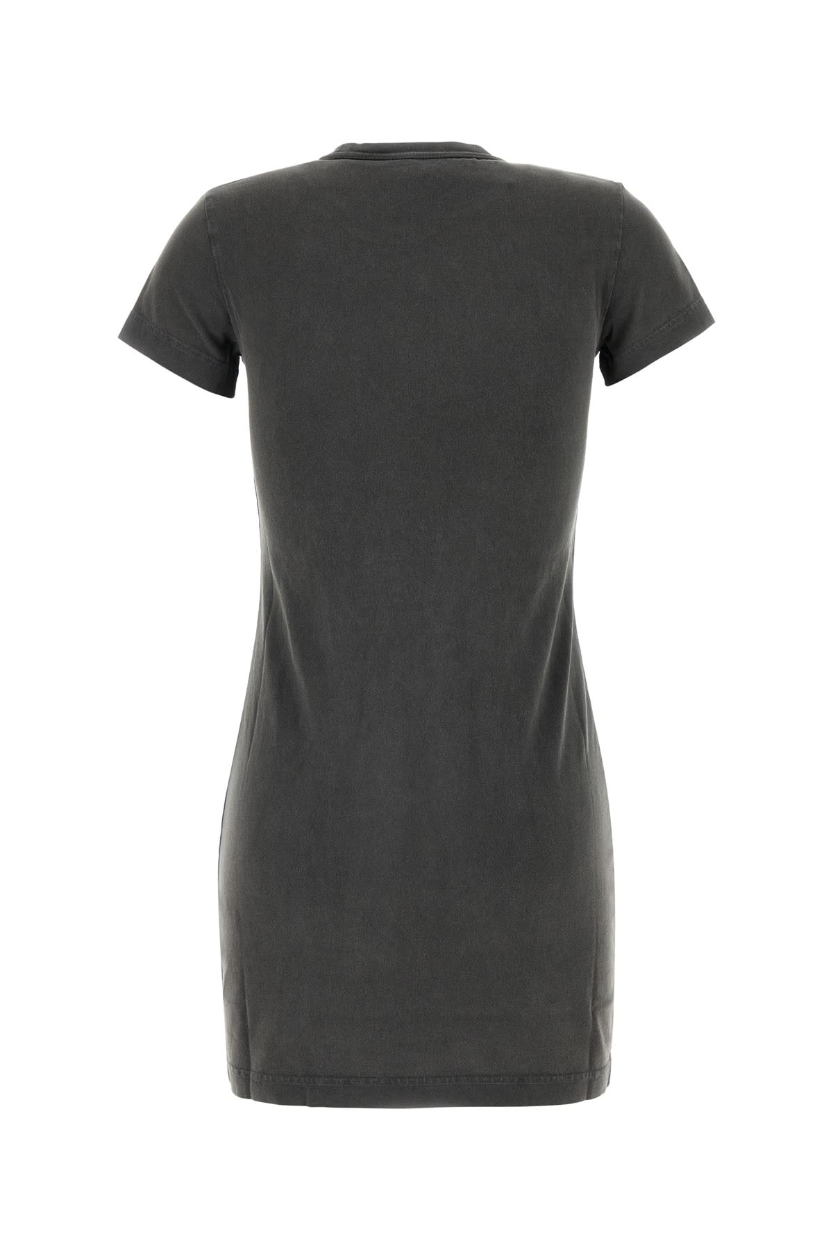 Shop Alexander Wang T Shrunken Tee Mini Dress With Blade Logo In Washedcedar