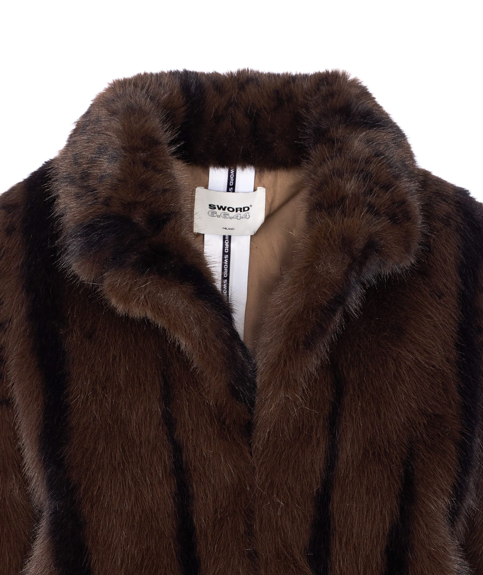 Sword 6.6.44 Faux Fur Jacket In Brown