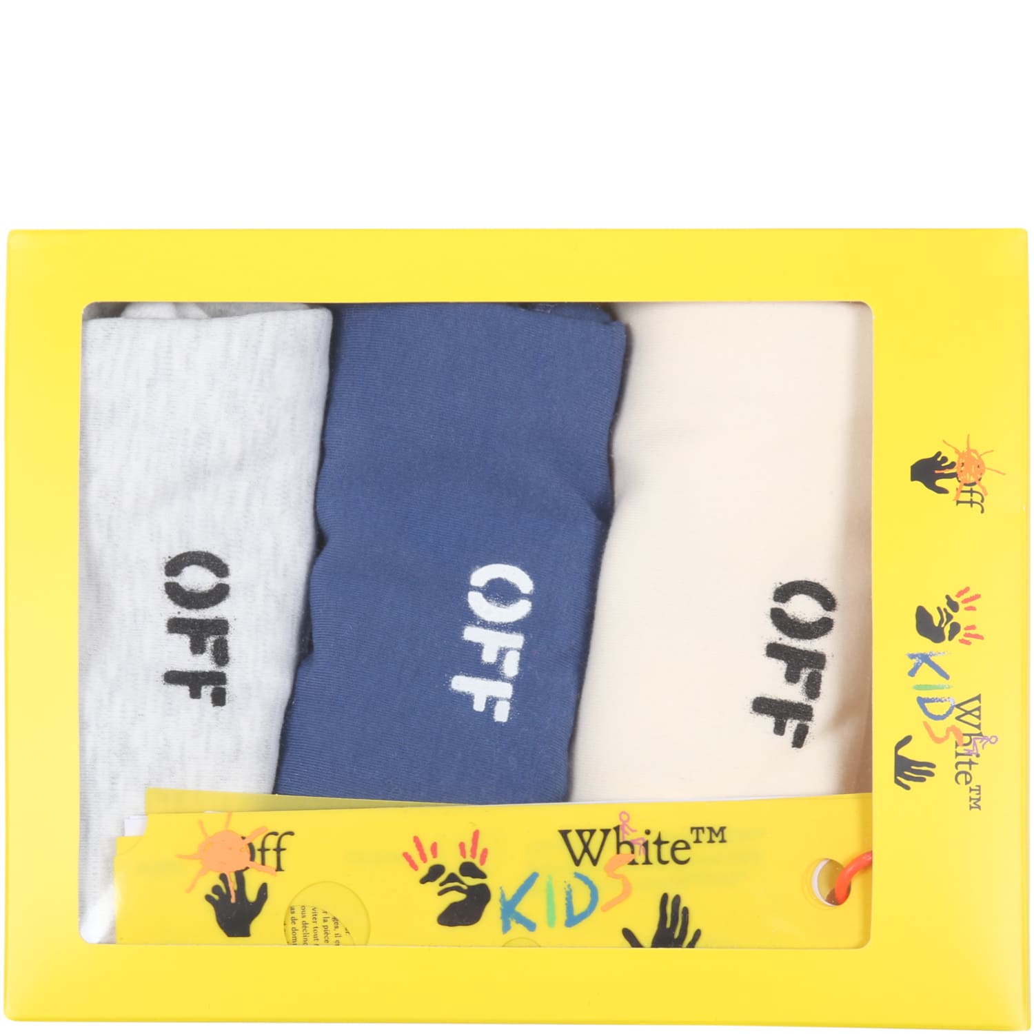 OFF-WHITE MULTICOLOR SET FOR BABY BOY WITH LOGO
