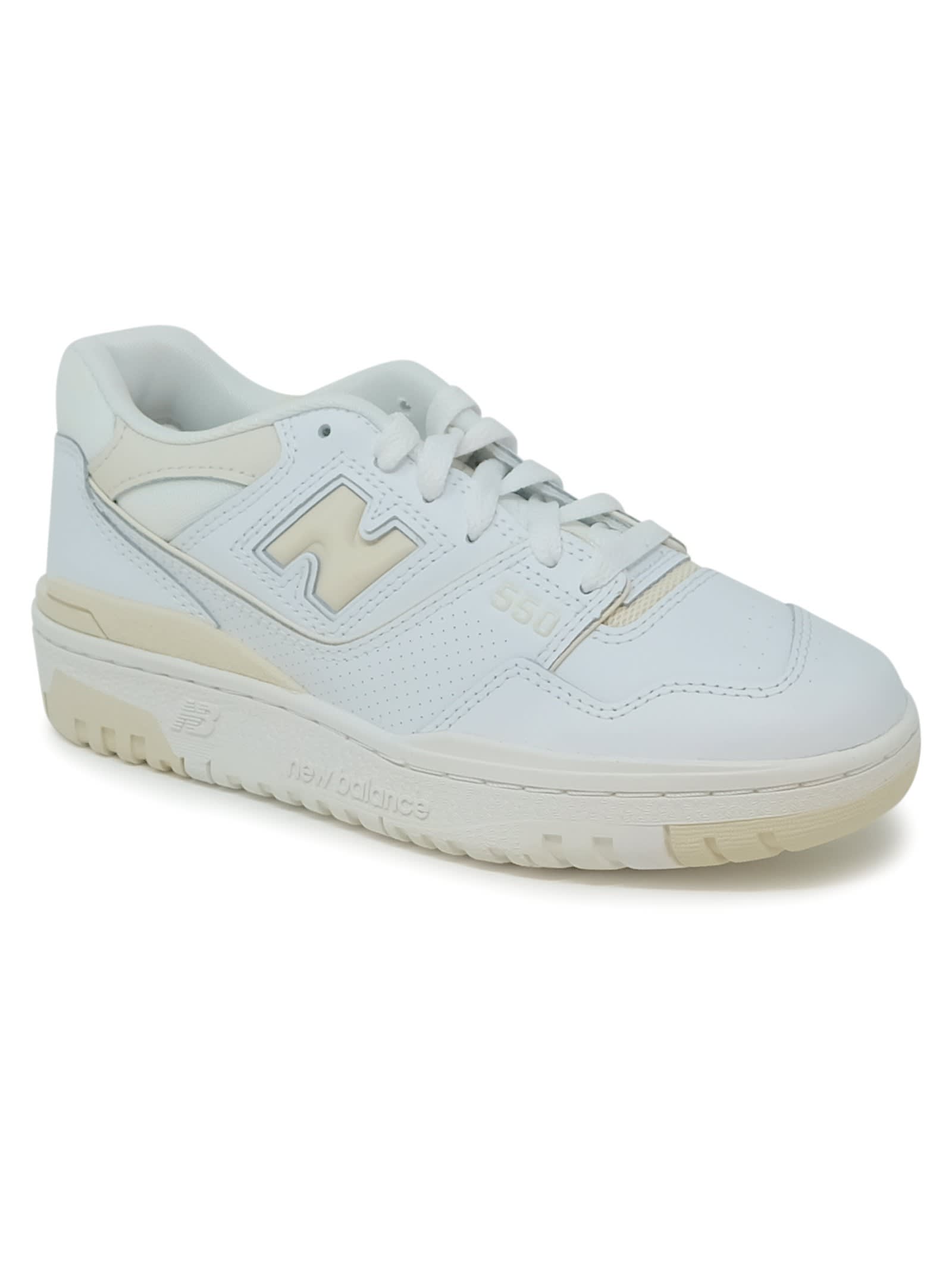 Shop New Balance White Leather Sneaker