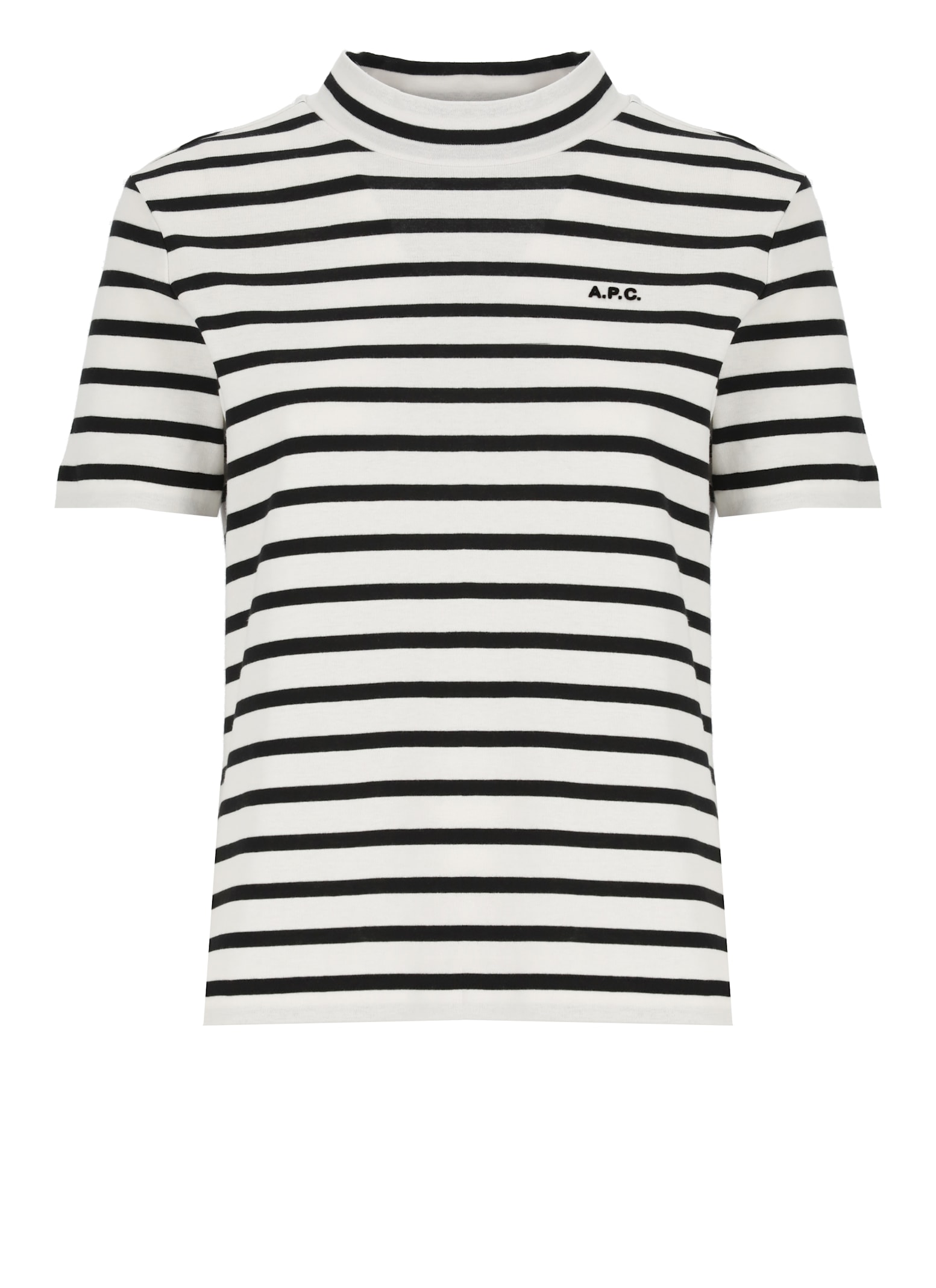 Apc A.p.c. Caroll Cotton Crew-neck T-shirt In White