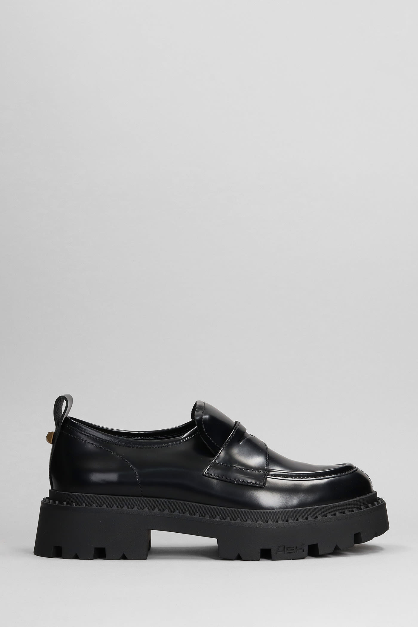 ASH GENIAL LOAFERS IN BLACK LEATHER
