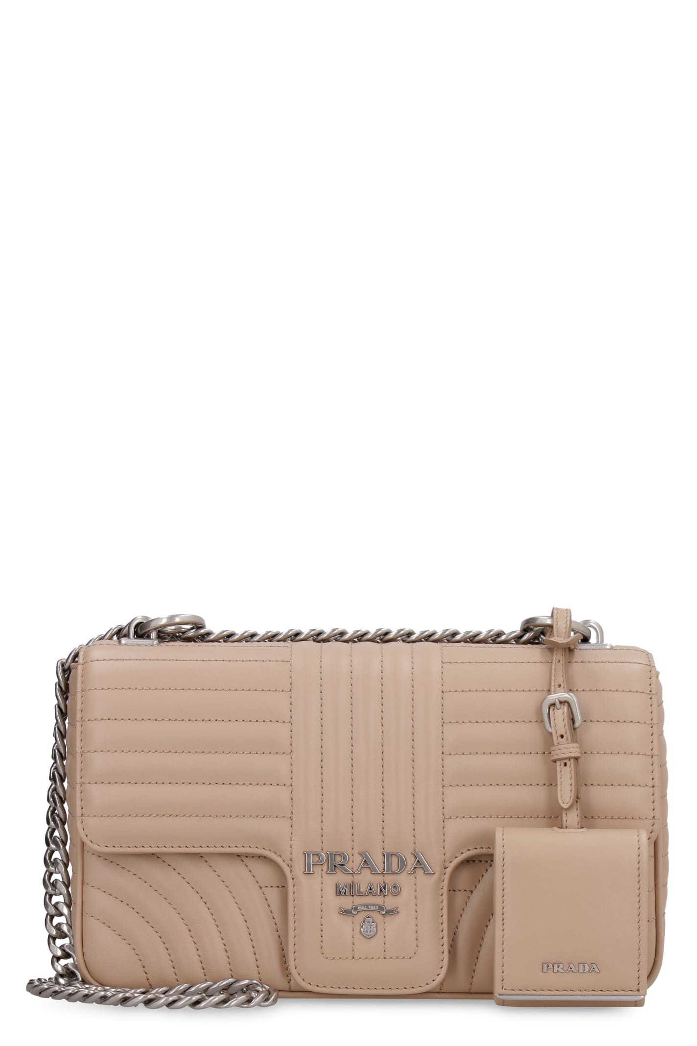 Prada Diagramme Quilted Leather Bag