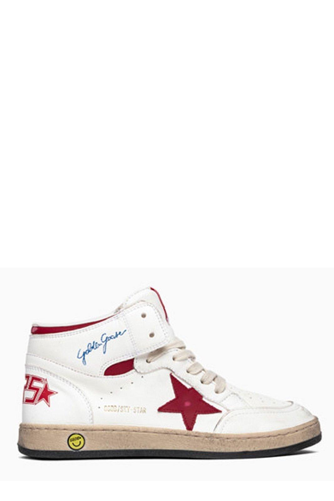 GOLDEN GOOSE LOGO DETAILED LACE-UP SNEAKERS