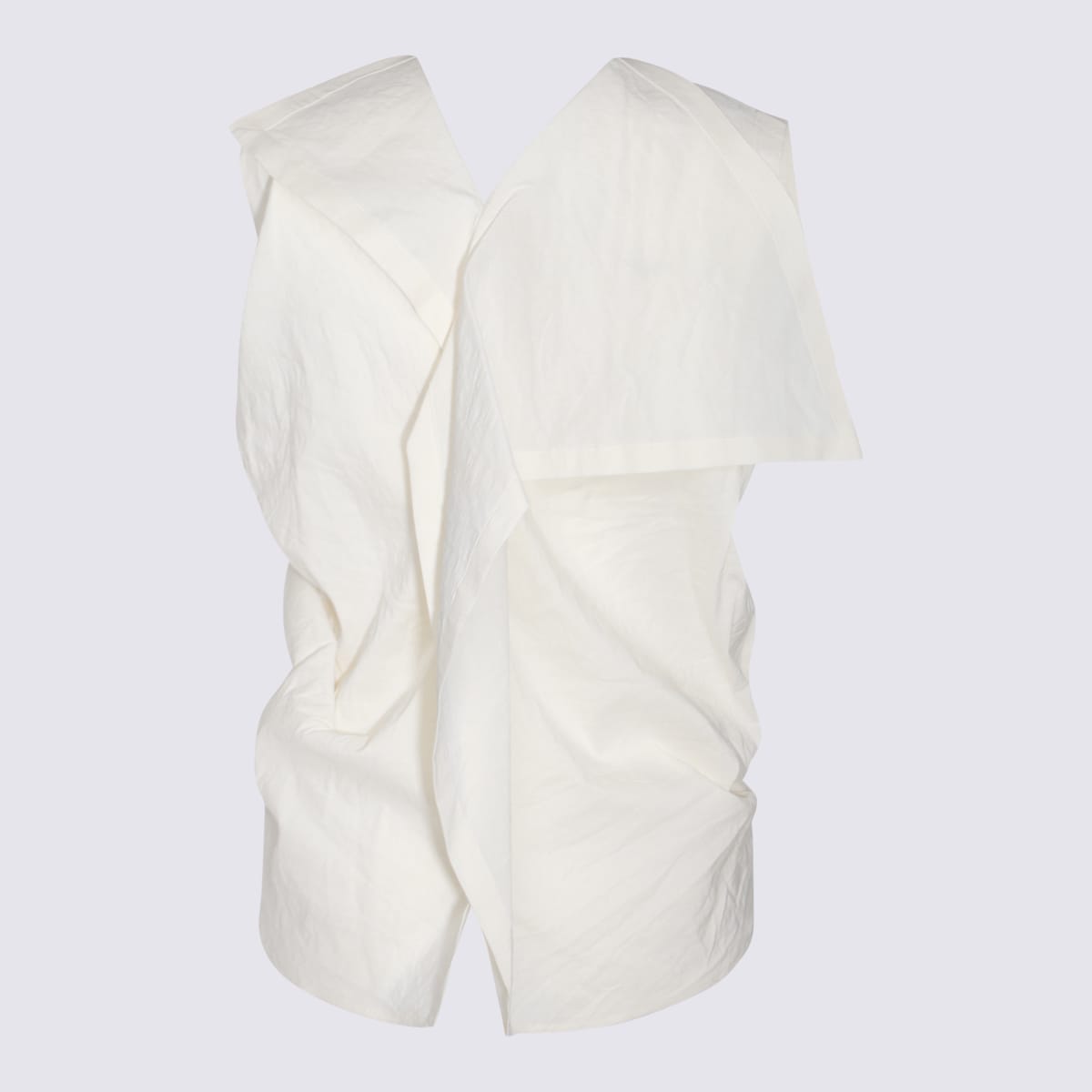 Shop Issey Miyake White Shirt In Beige