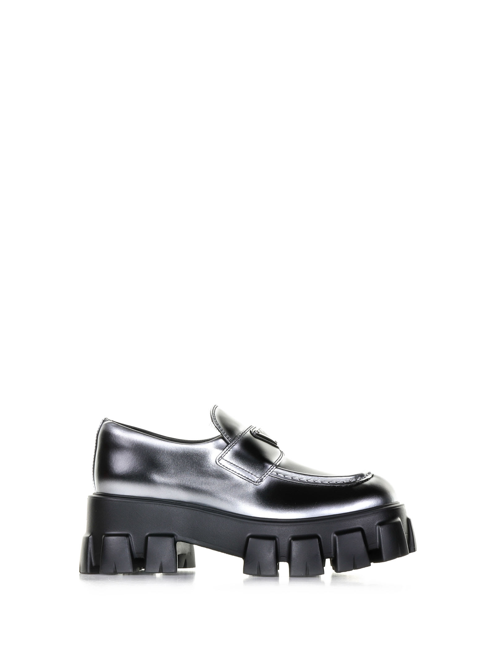 Prada Monolith Loafers In Leather